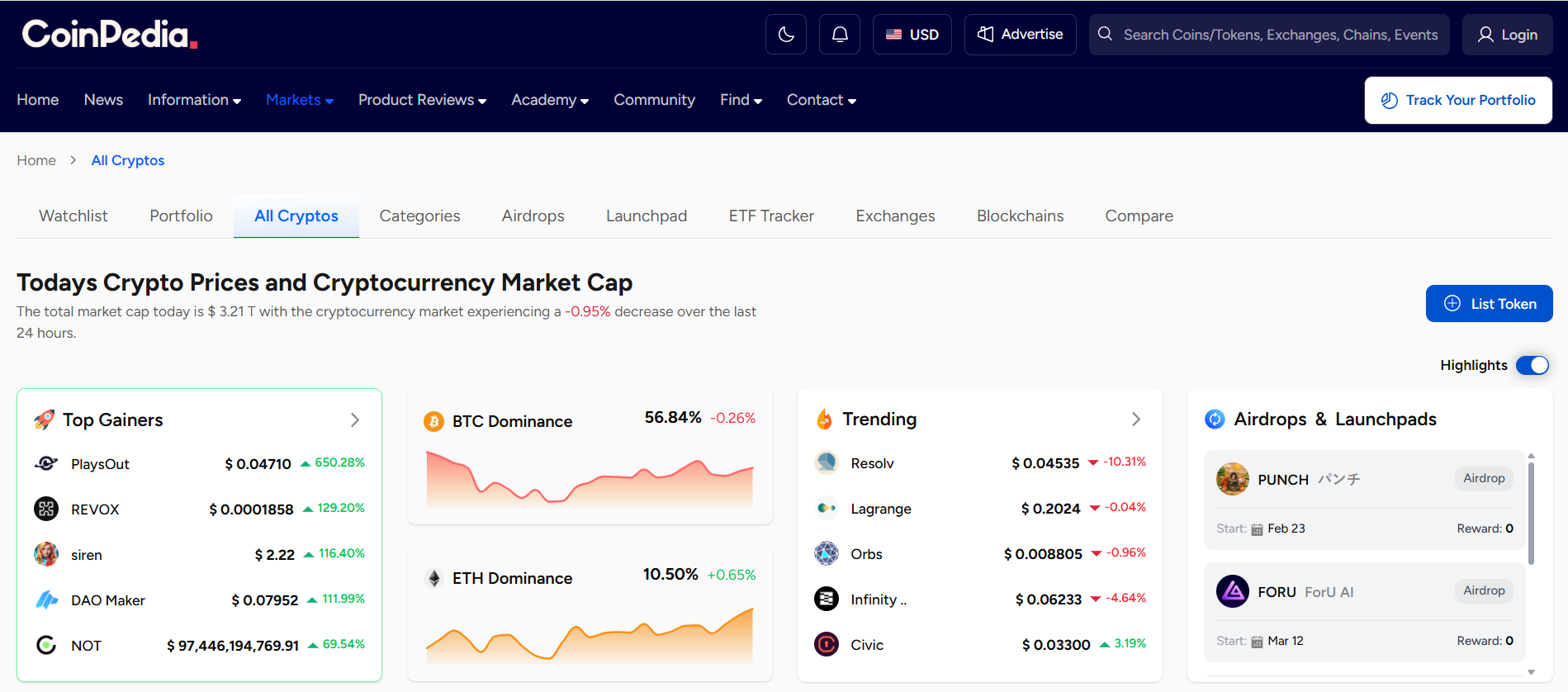 Screenshot 2 of Coinpeidia Crypto Portfolio Tracker