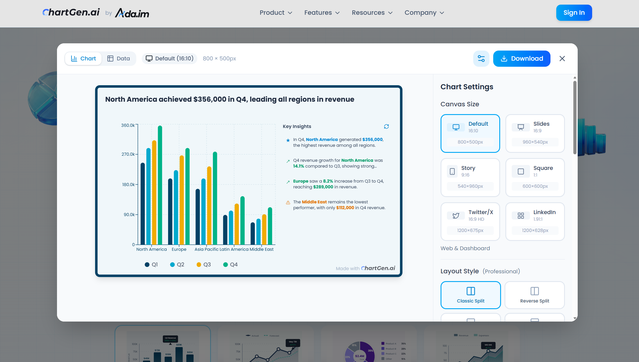 Screenshot 4 of ChartGen - Free AI Chart Generator