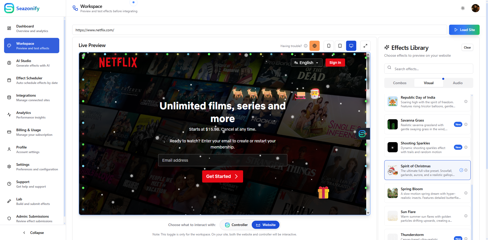 Screenshot 3 of Seazonify