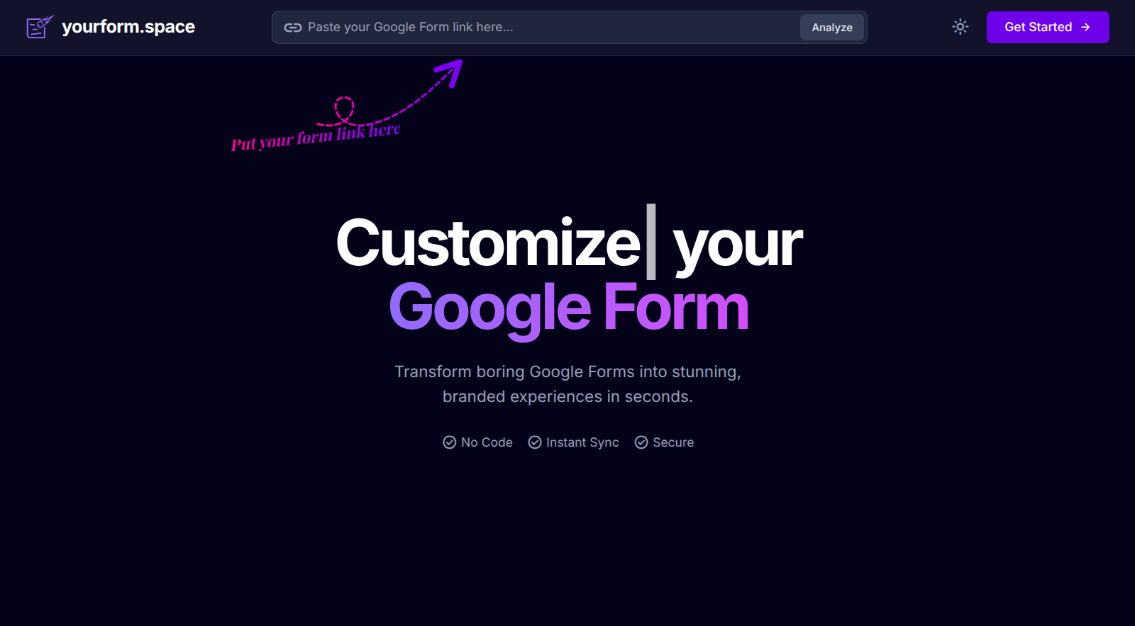 Screenshot 1 of YourForm.Space
