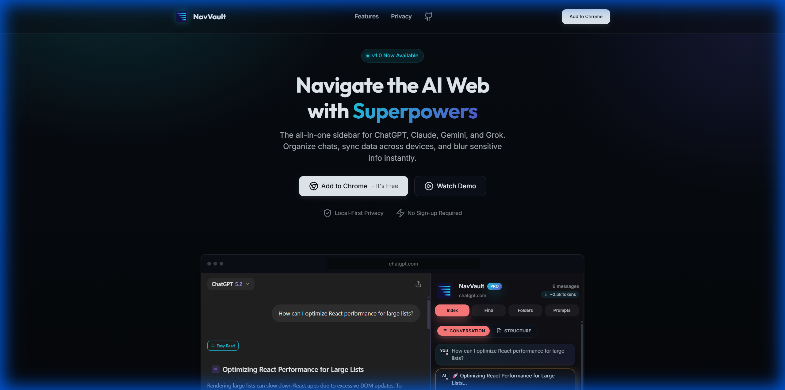 Screenshot 1 of NavVault