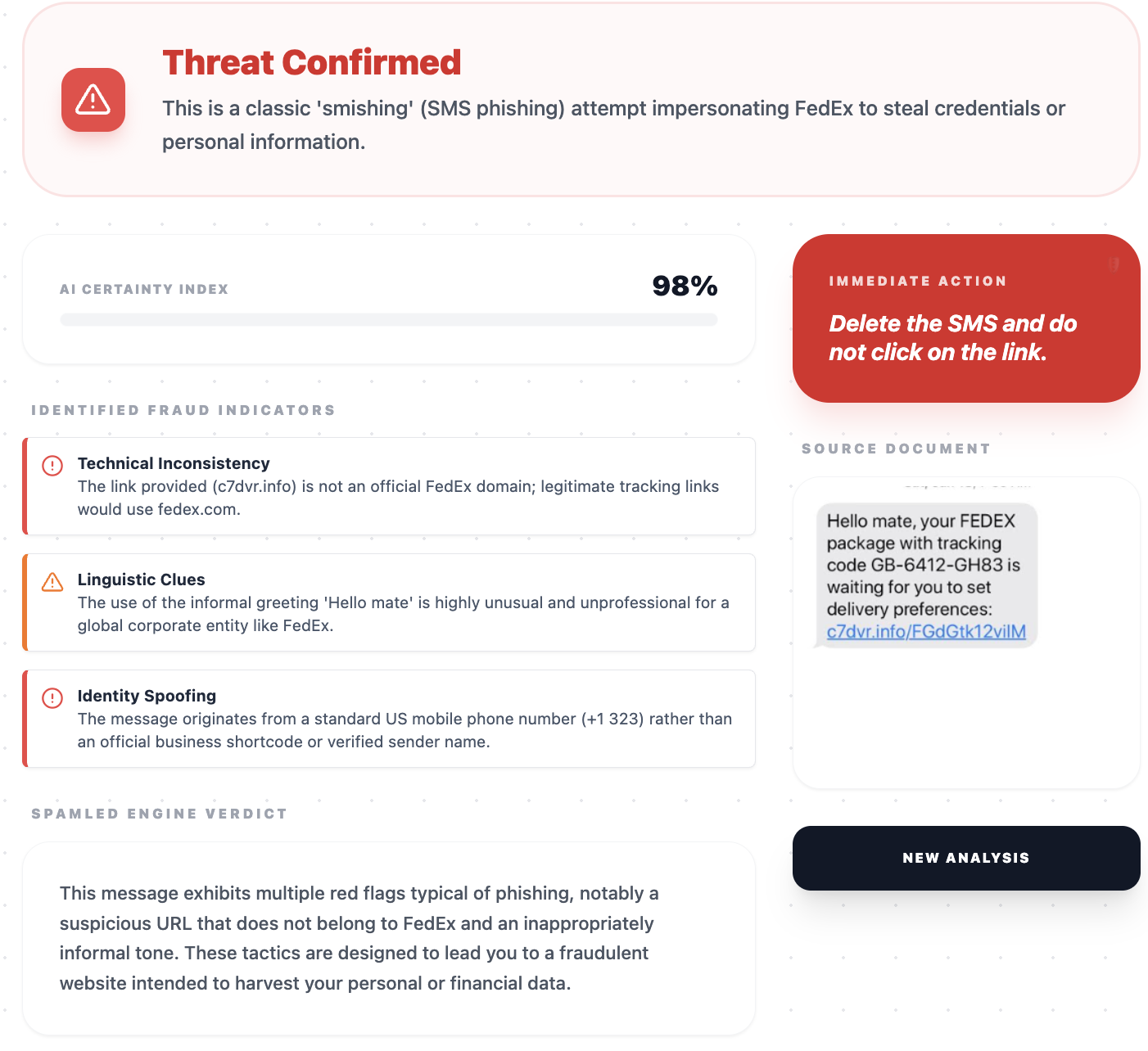 Screenshot 2 of SpamLed