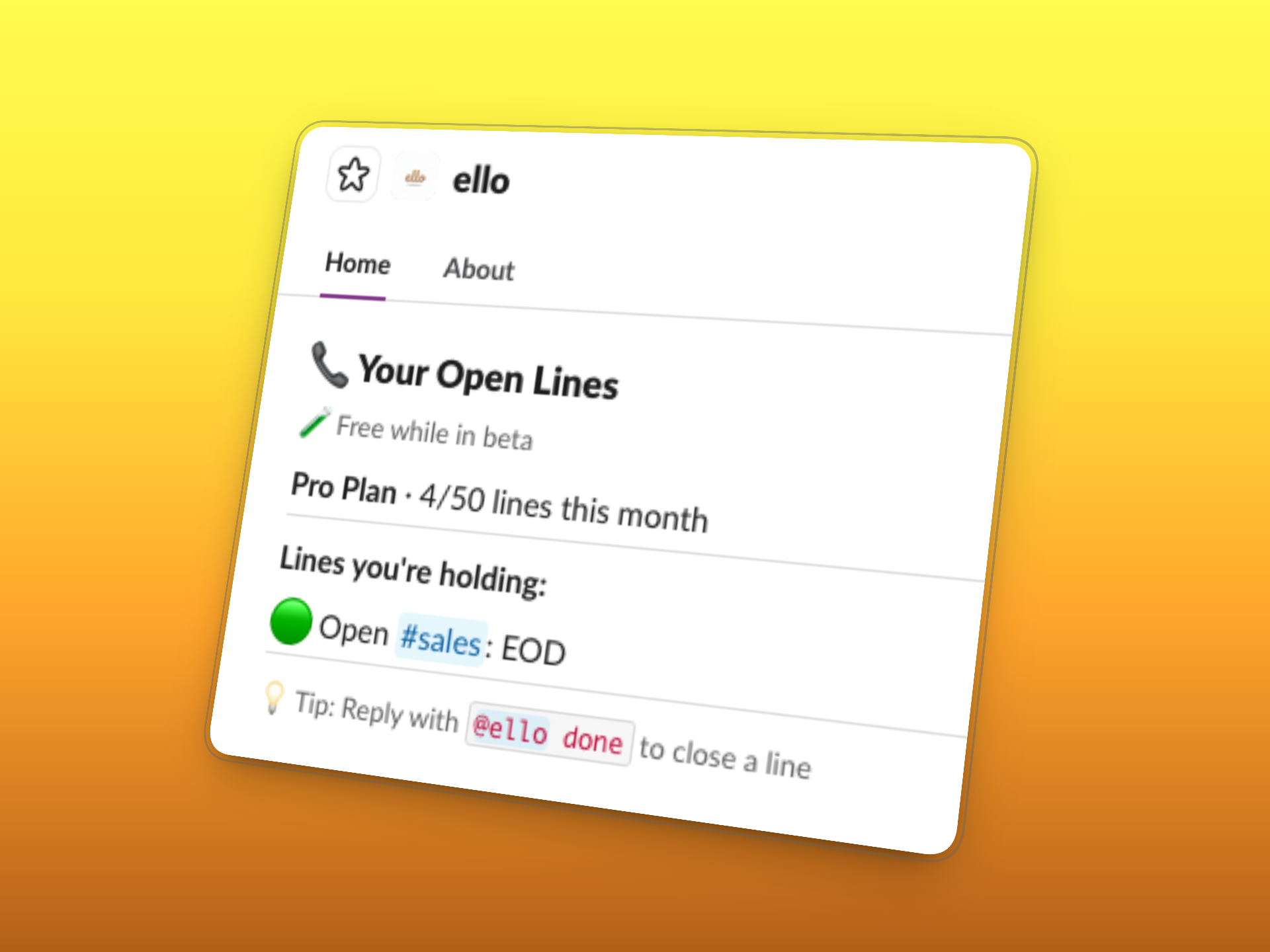 Screenshot 2 of Ello — Your team's Operator for Slack