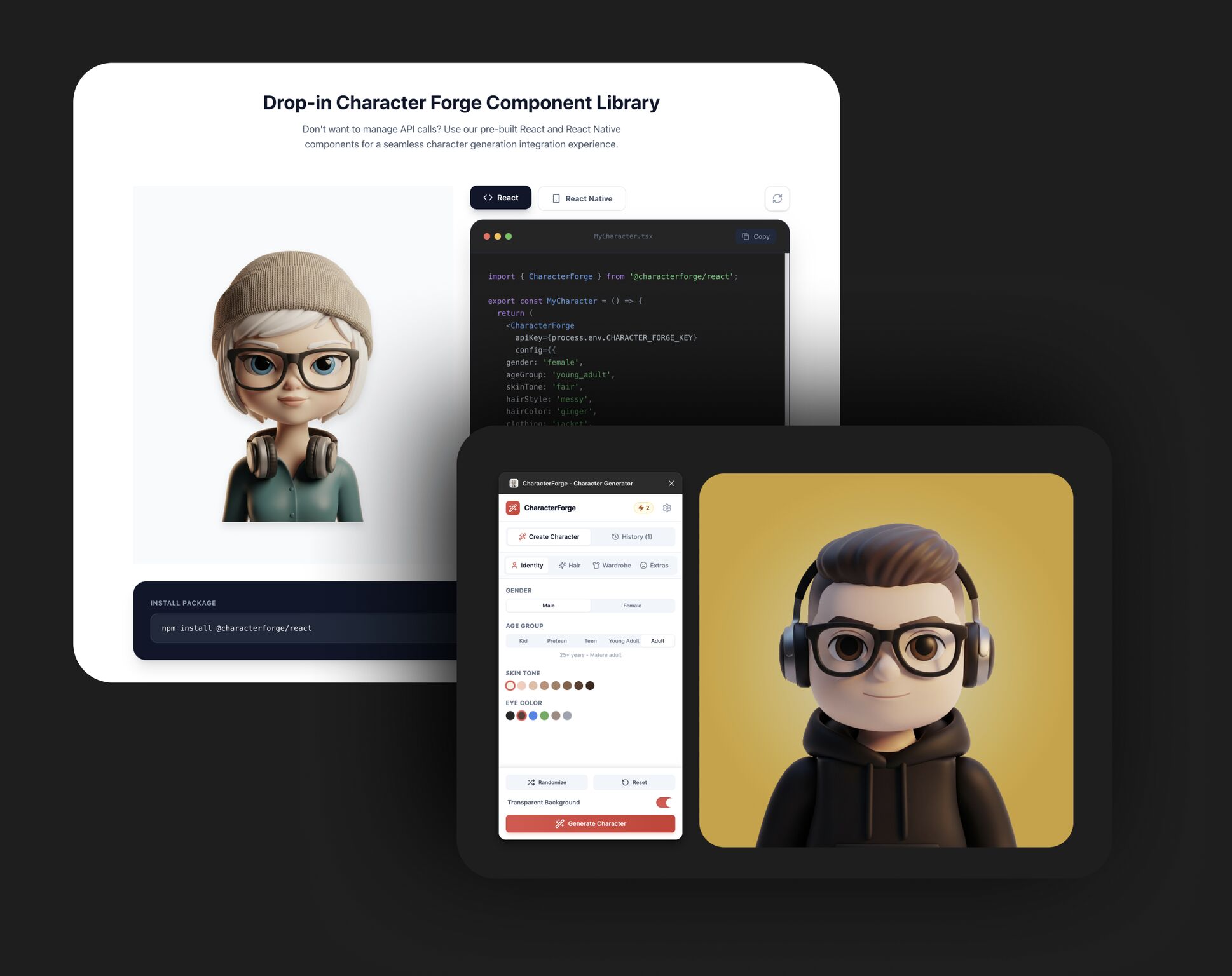 Screenshot 1 of CharacterForge