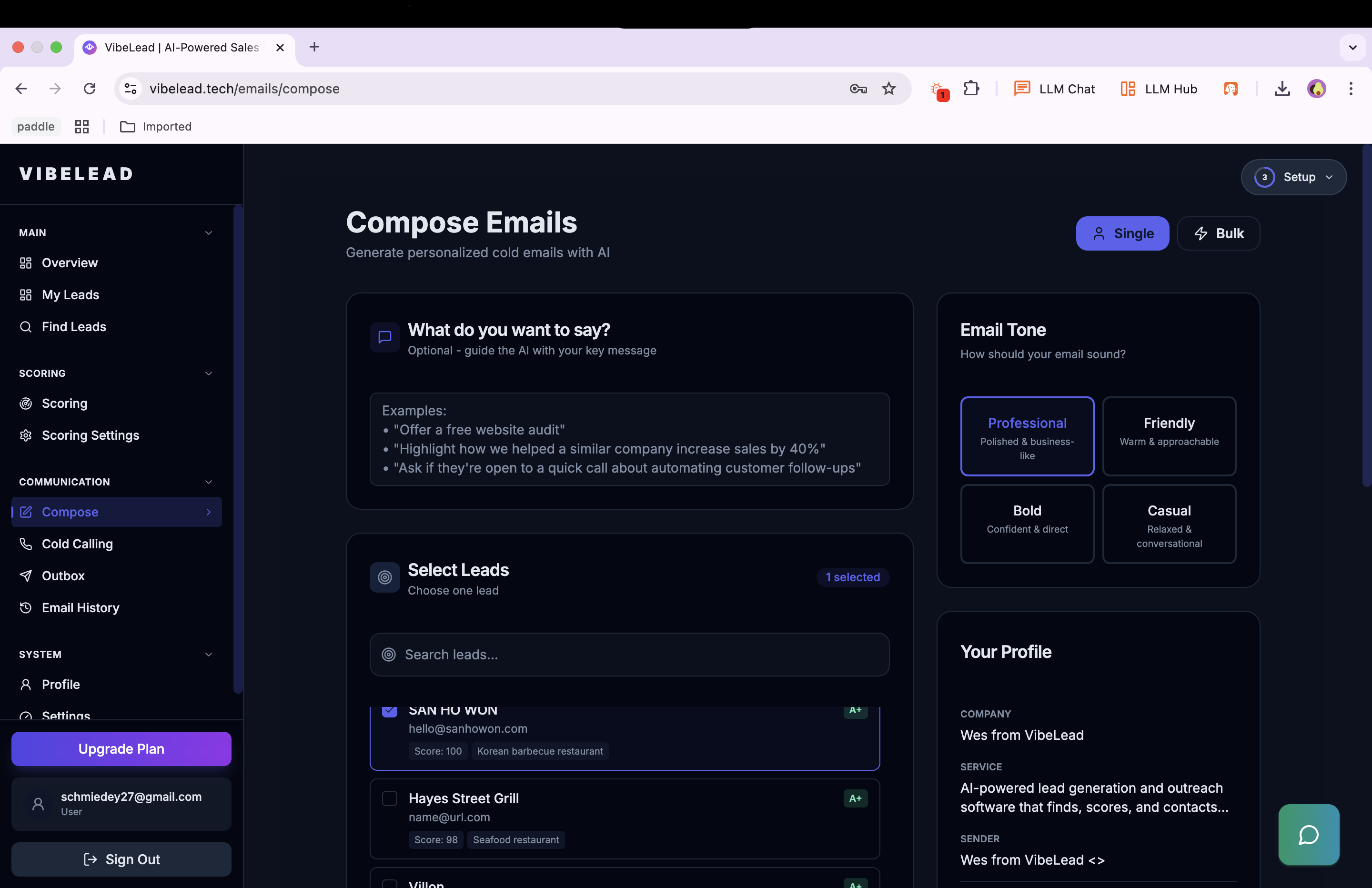 Screenshot 4 of VibeLead | AI-Powered Sales Lead Plat