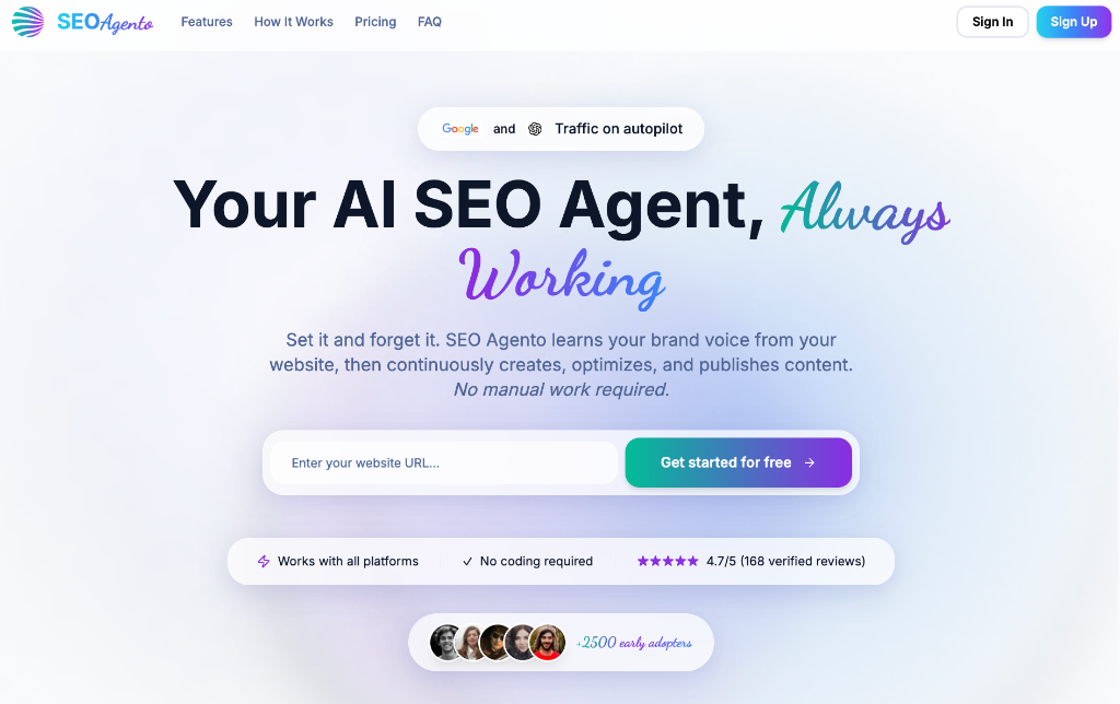 Screenshot 1 of SEO Agento - SEO Automation Tool