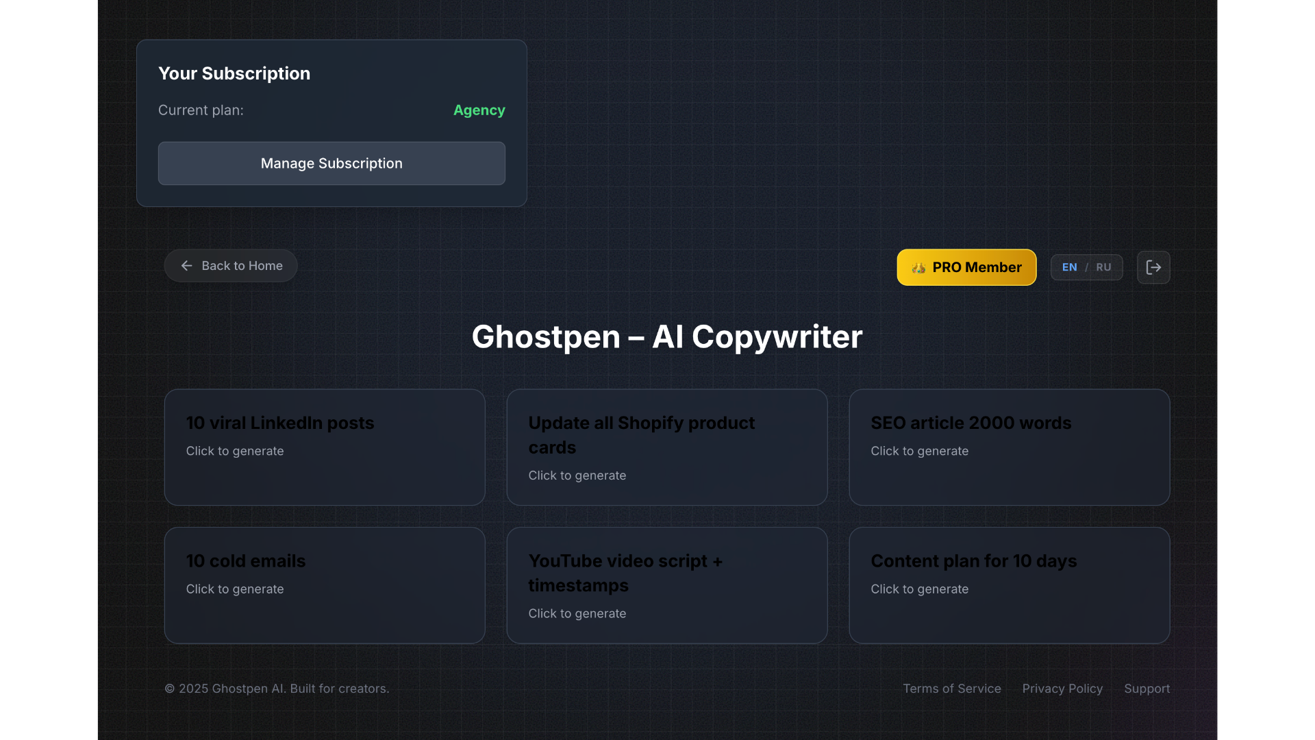 Screenshot 3 of Ghostpen - AI Marketing Copywriter