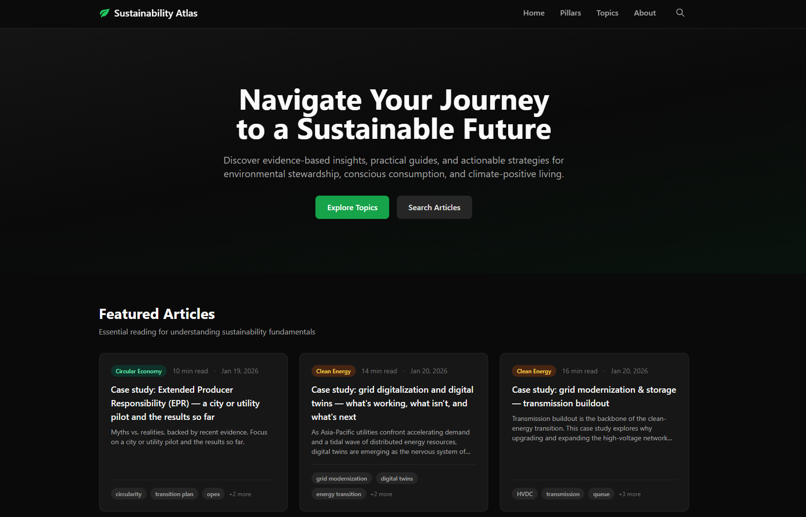 Screenshot 1 of Sustainability Atlas