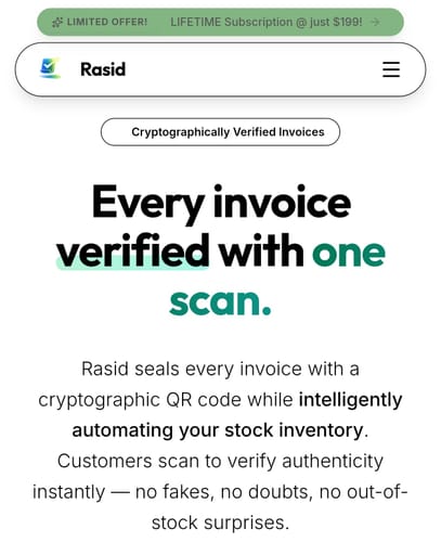 Rasid — Smart Invoice Platform
