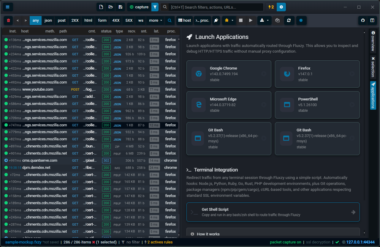 Screenshot 2 of Fluxzy Desktop