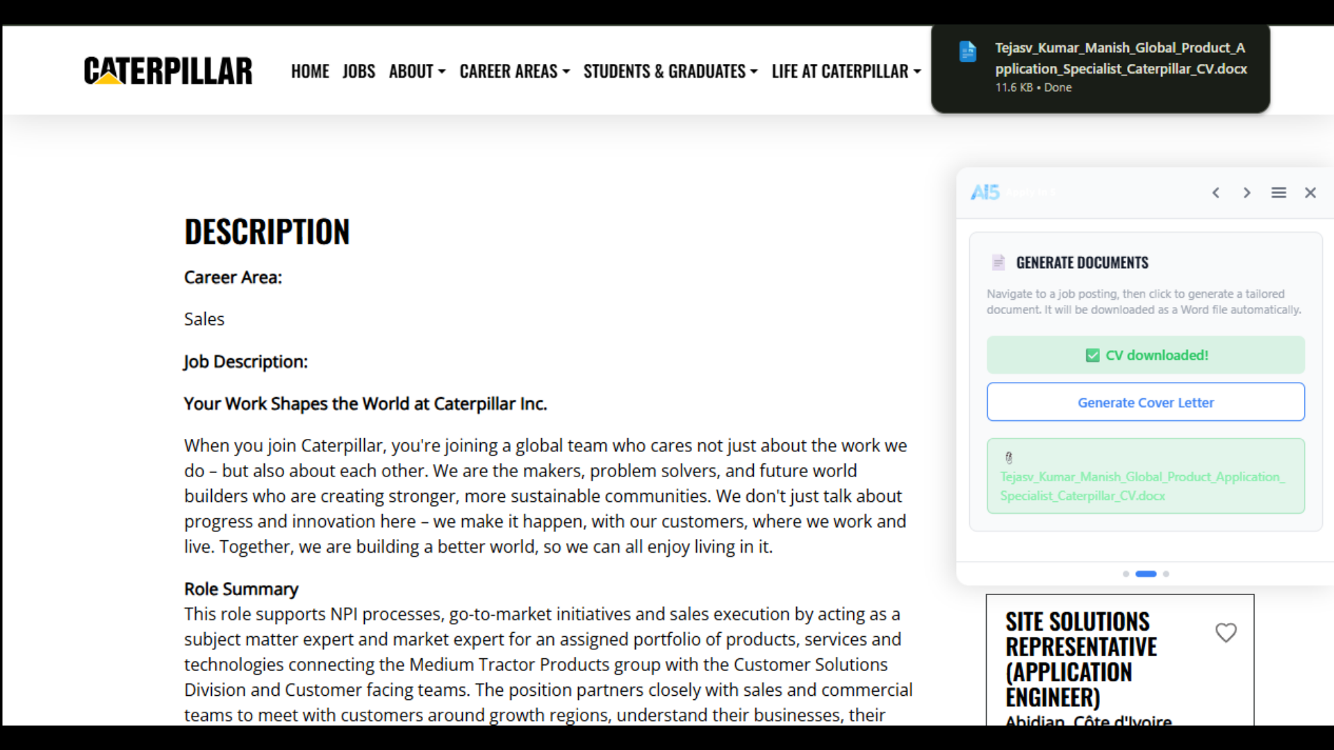 Screenshot 2 of ApplyIn5: Grammarly for Job Applications