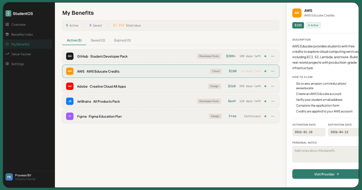 Screenshot 4 of StudentOS