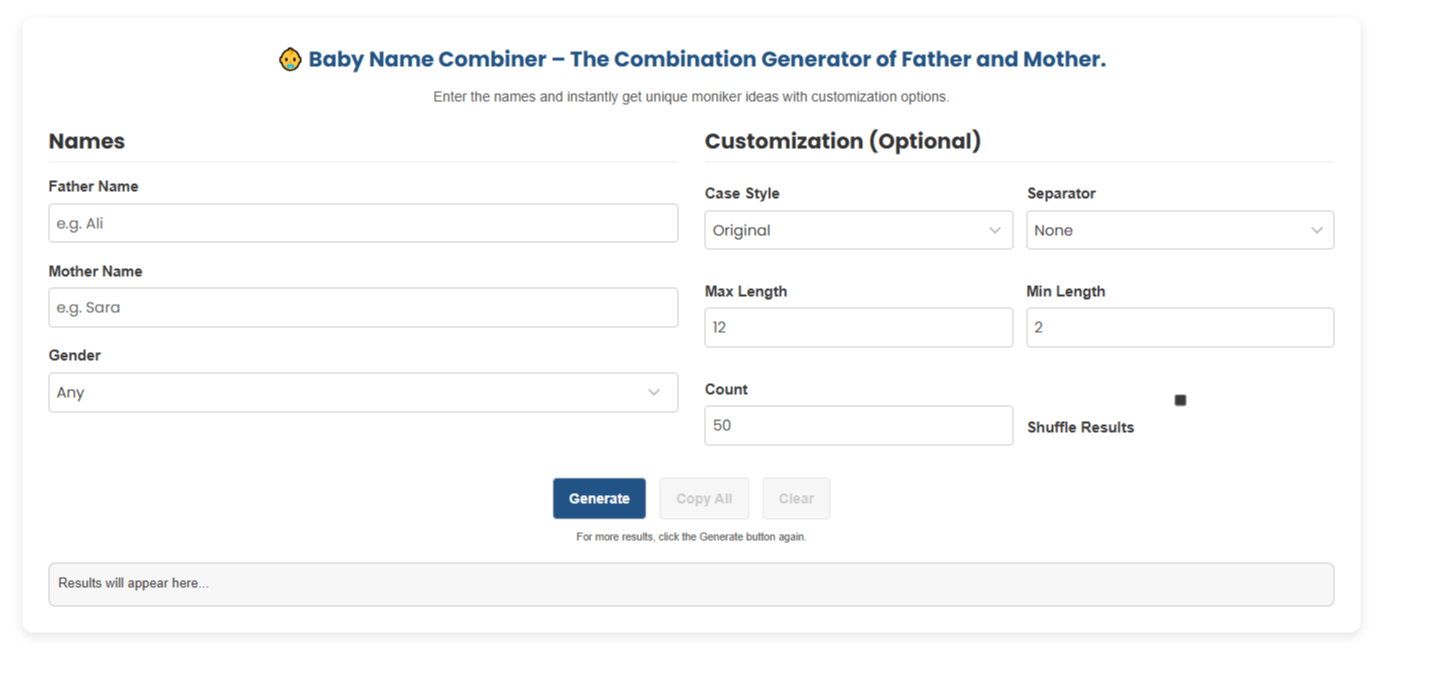 Screenshot 4 of Name Combiner