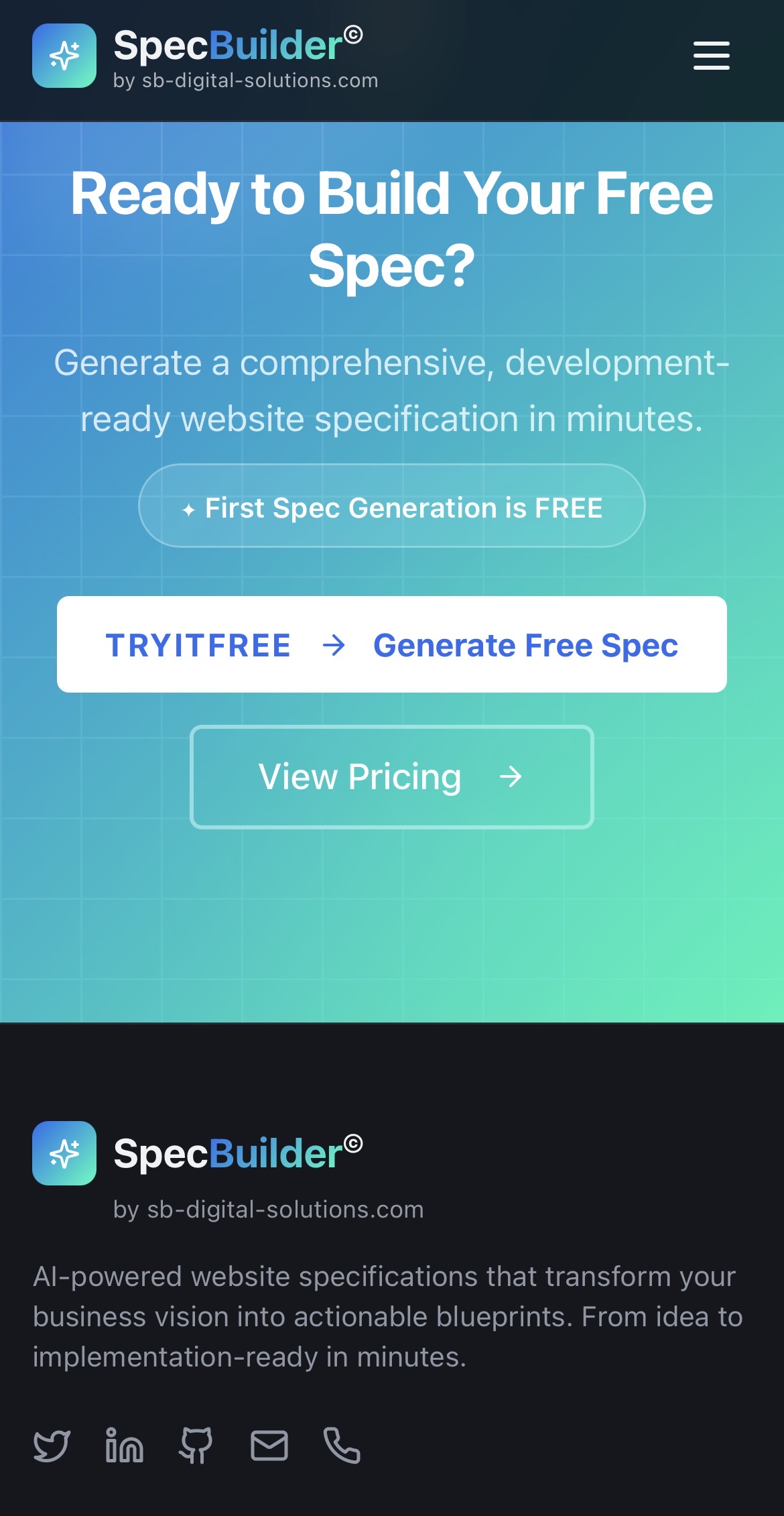 Screenshot 8 of SpecBuilder AI