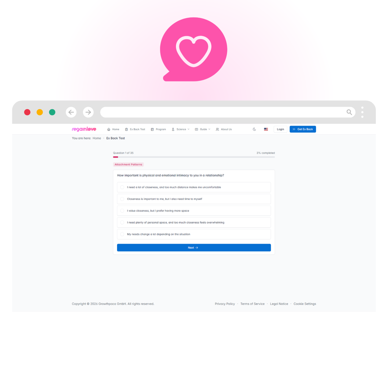 Screenshot 2 of RegainLove.com