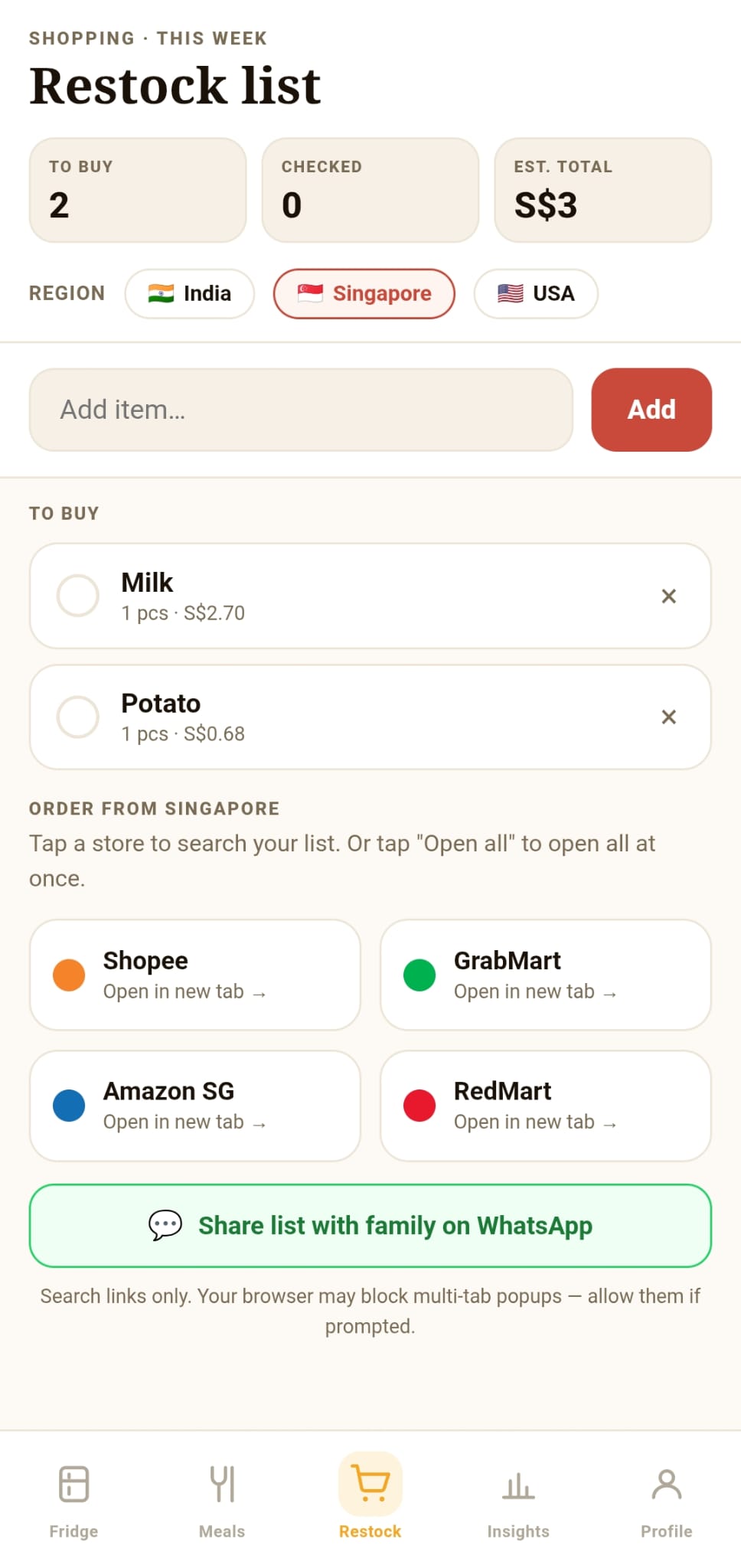 Screenshot 1 of FridgeBee