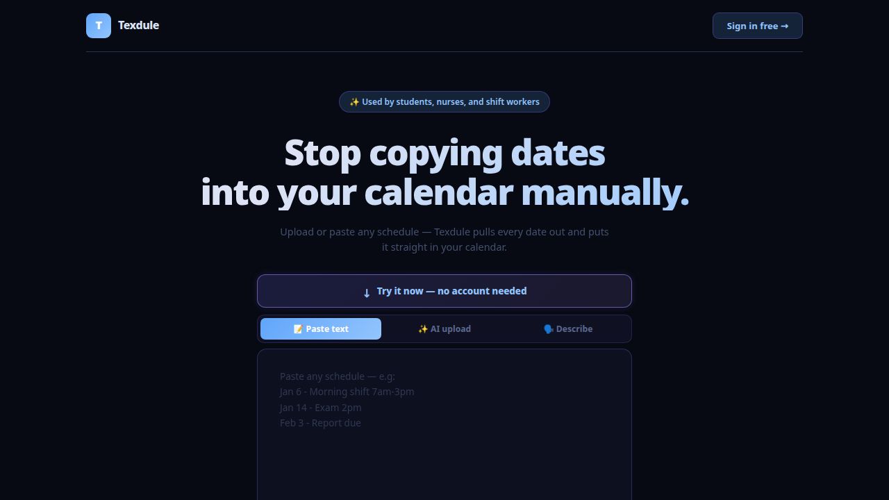 Screenshot 1 of Texdule