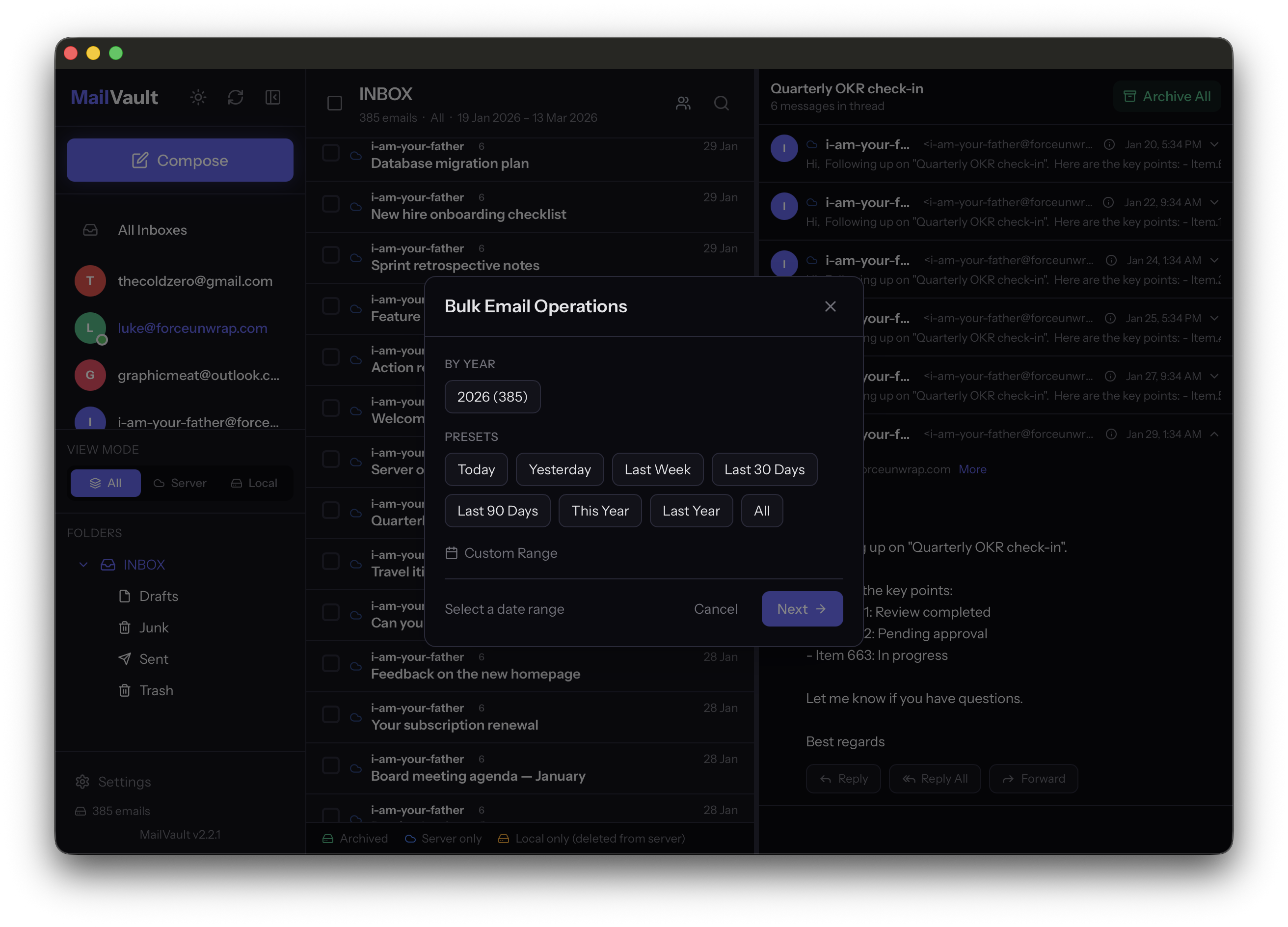 Screenshot 3 of MailVault