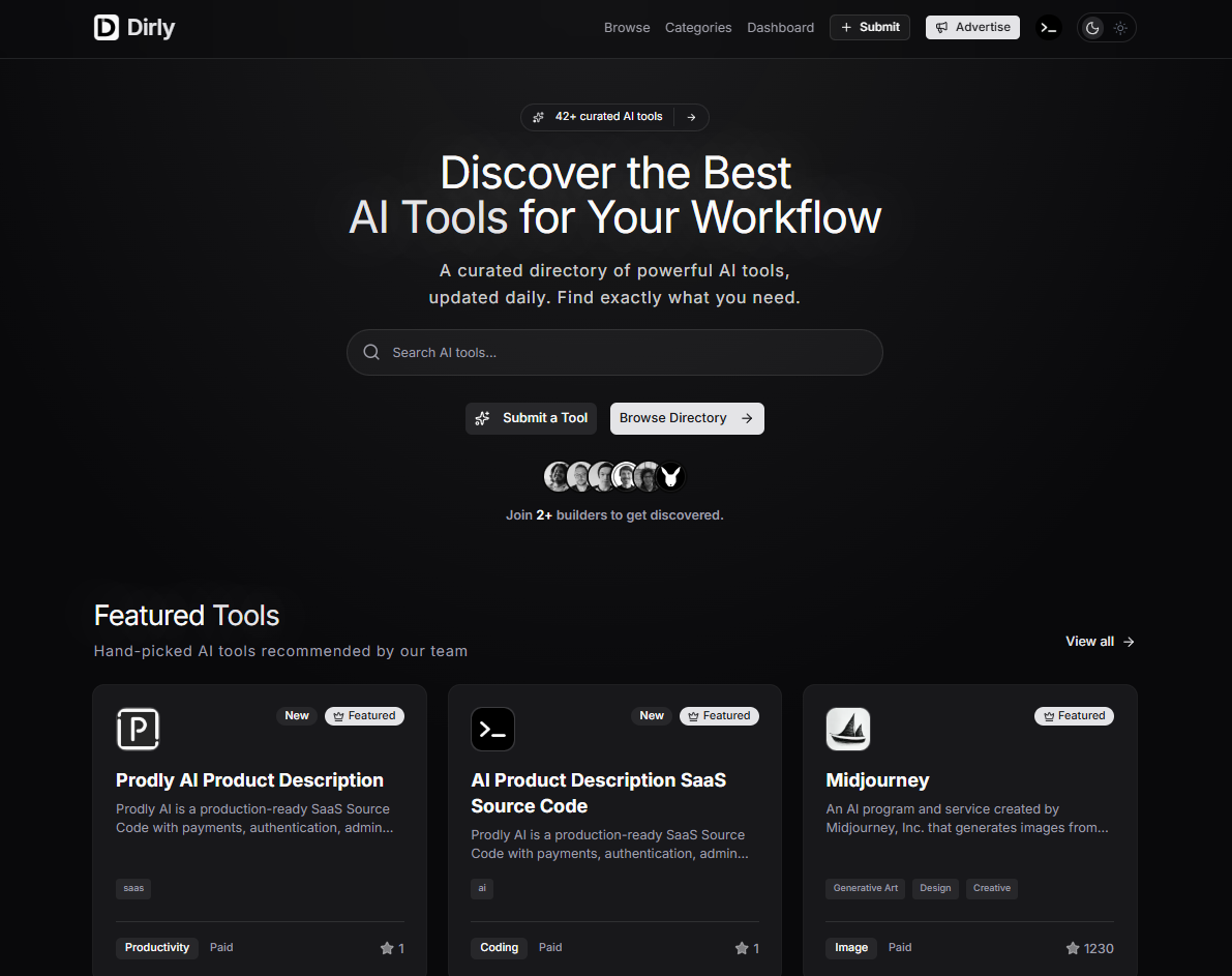 Screenshot 3 of Dirly — AI Tools Directory SaaS Script