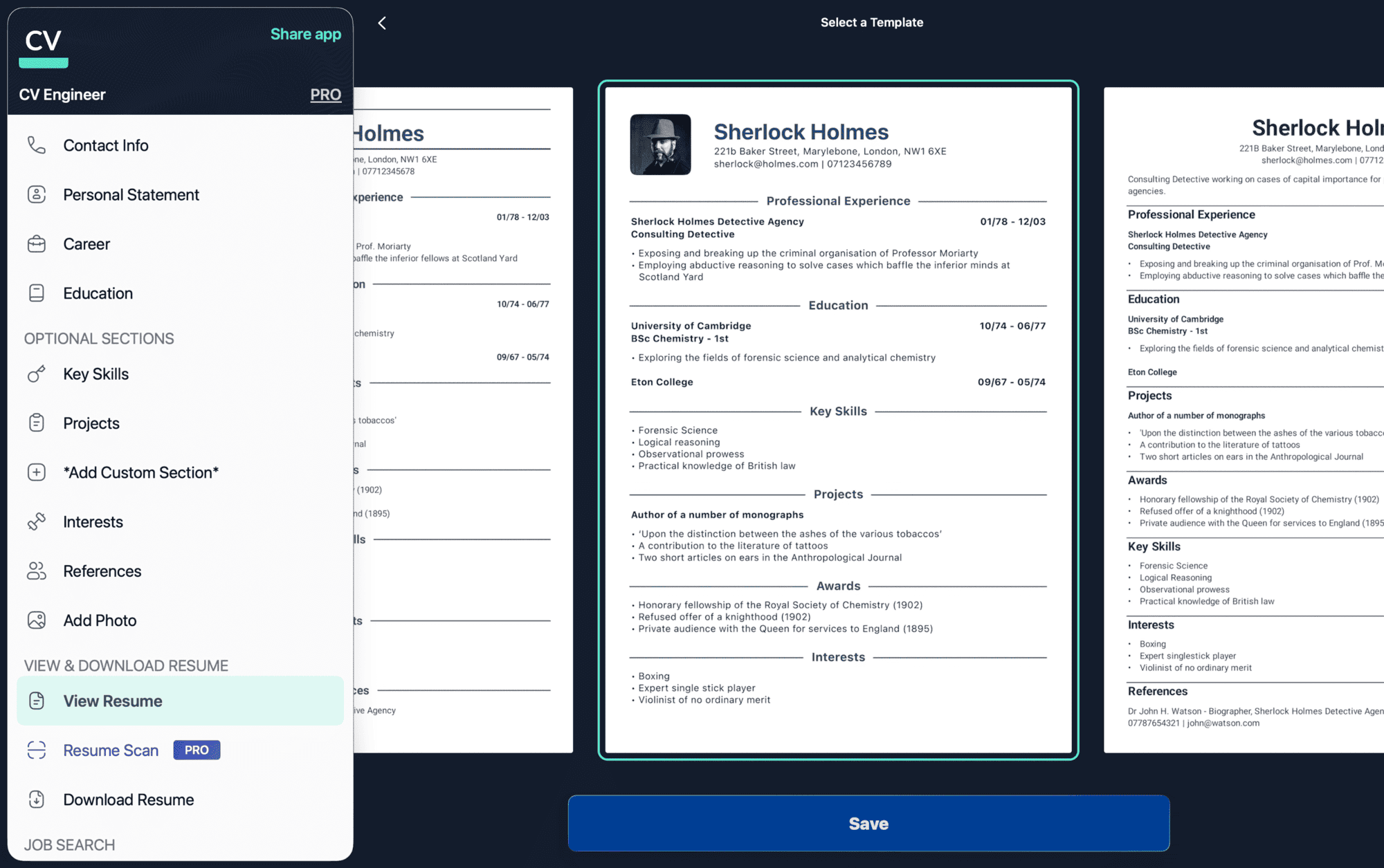 Screenshot 1 of CV Engineer