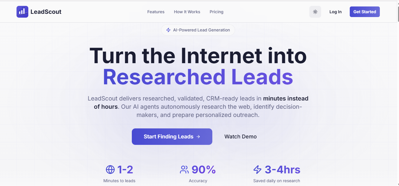 Screenshot 1 of LeadScoutAI