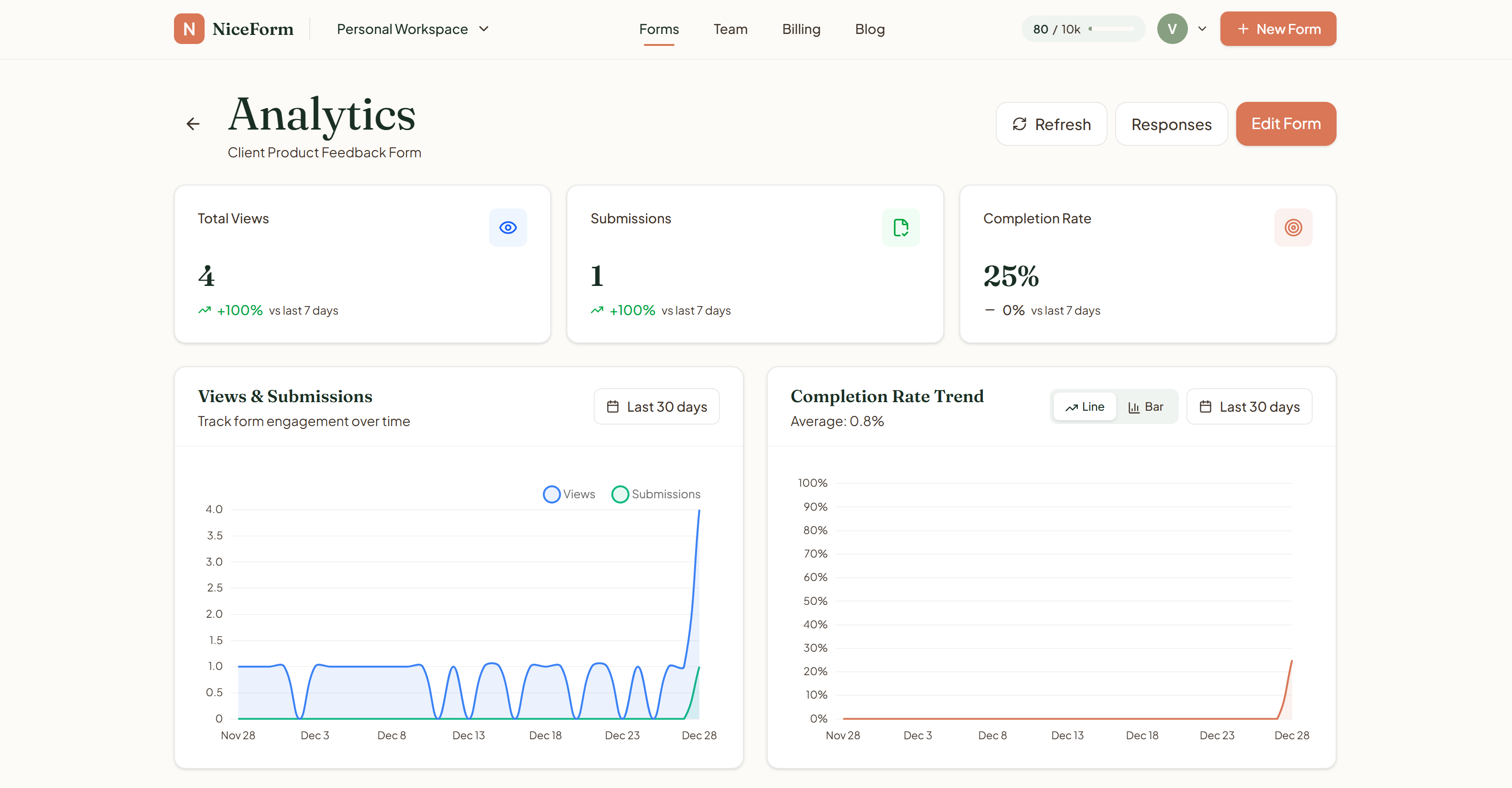 Screenshot 1 of niceform.io