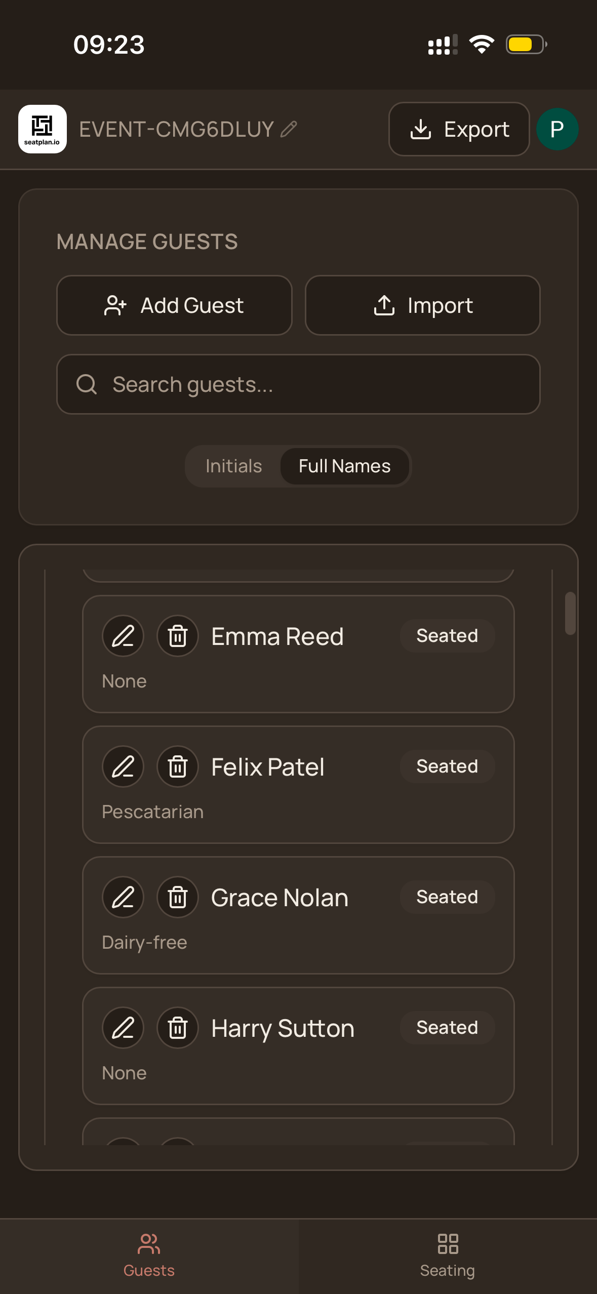 Screenshot 5 of SeatPlan.io