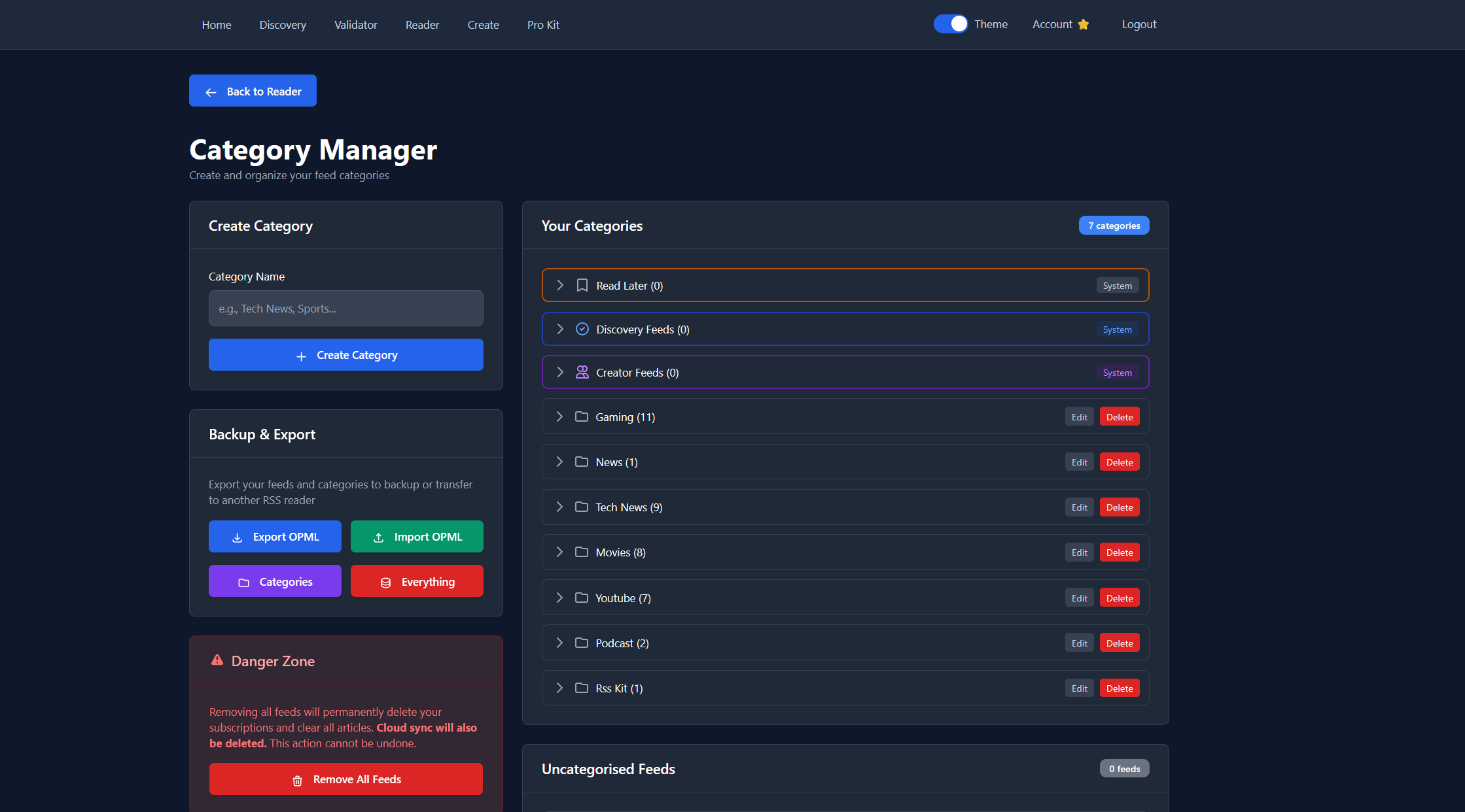 Screenshot 3 of RSS Kit