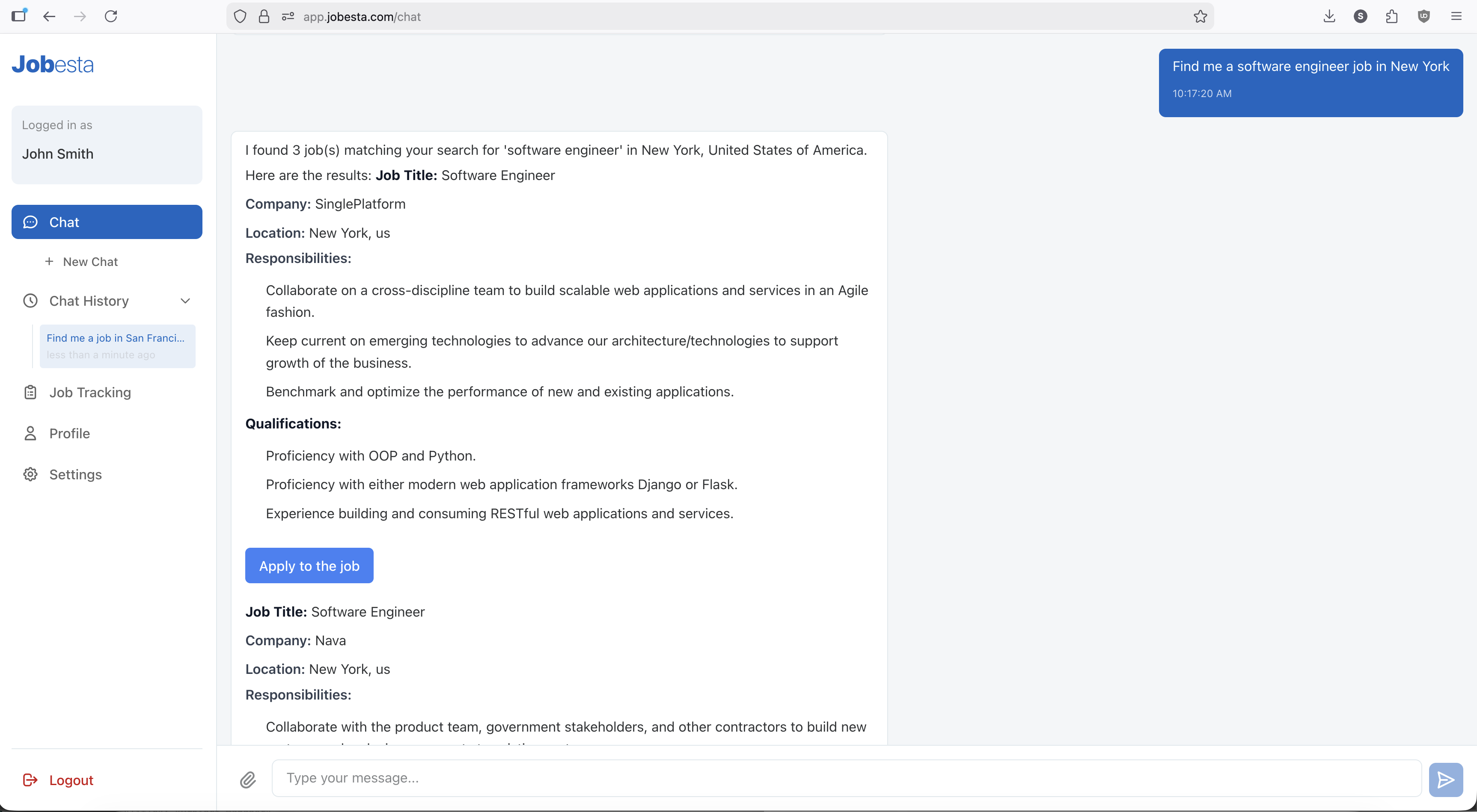 Screenshot 1 of Jobesta