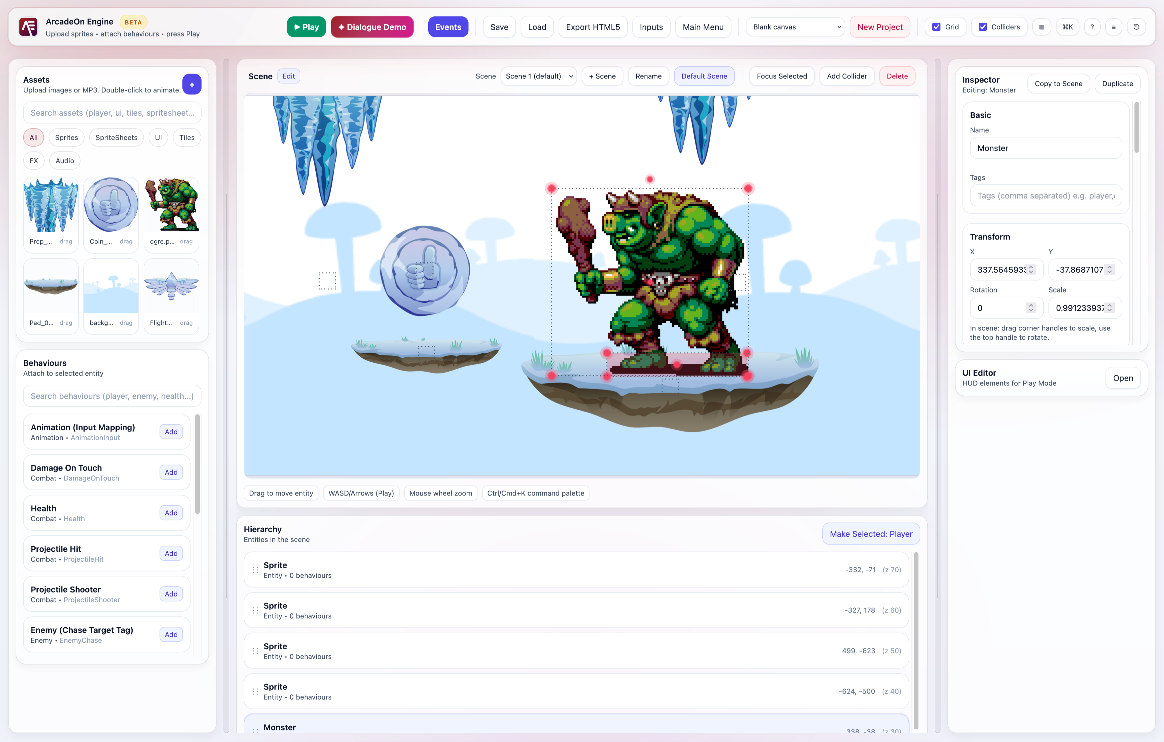 Screenshot 1 of ArcadeOn Engine