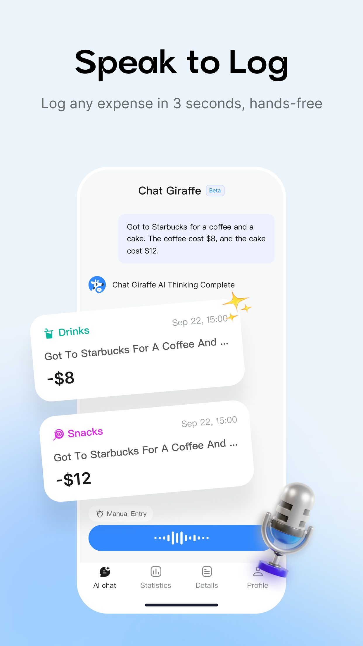 Screenshot 3 of ChatGiraffe - AI Expense Tracker