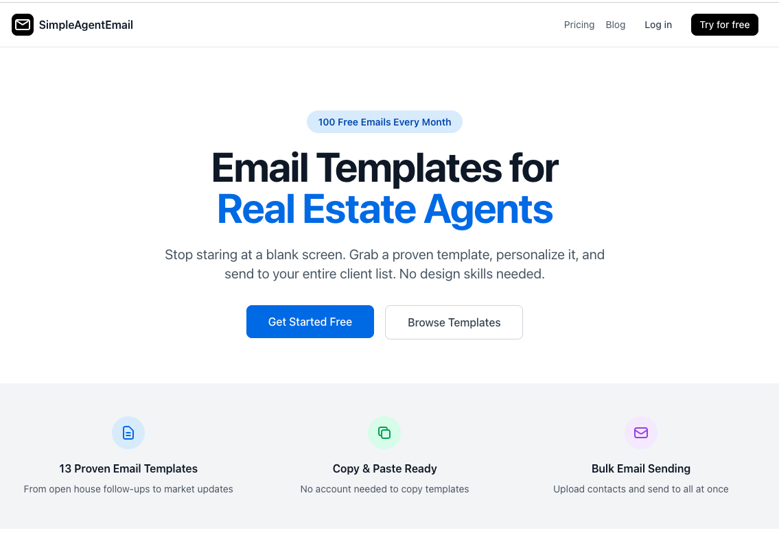 Screenshot 1 of SimpleAgentEmail