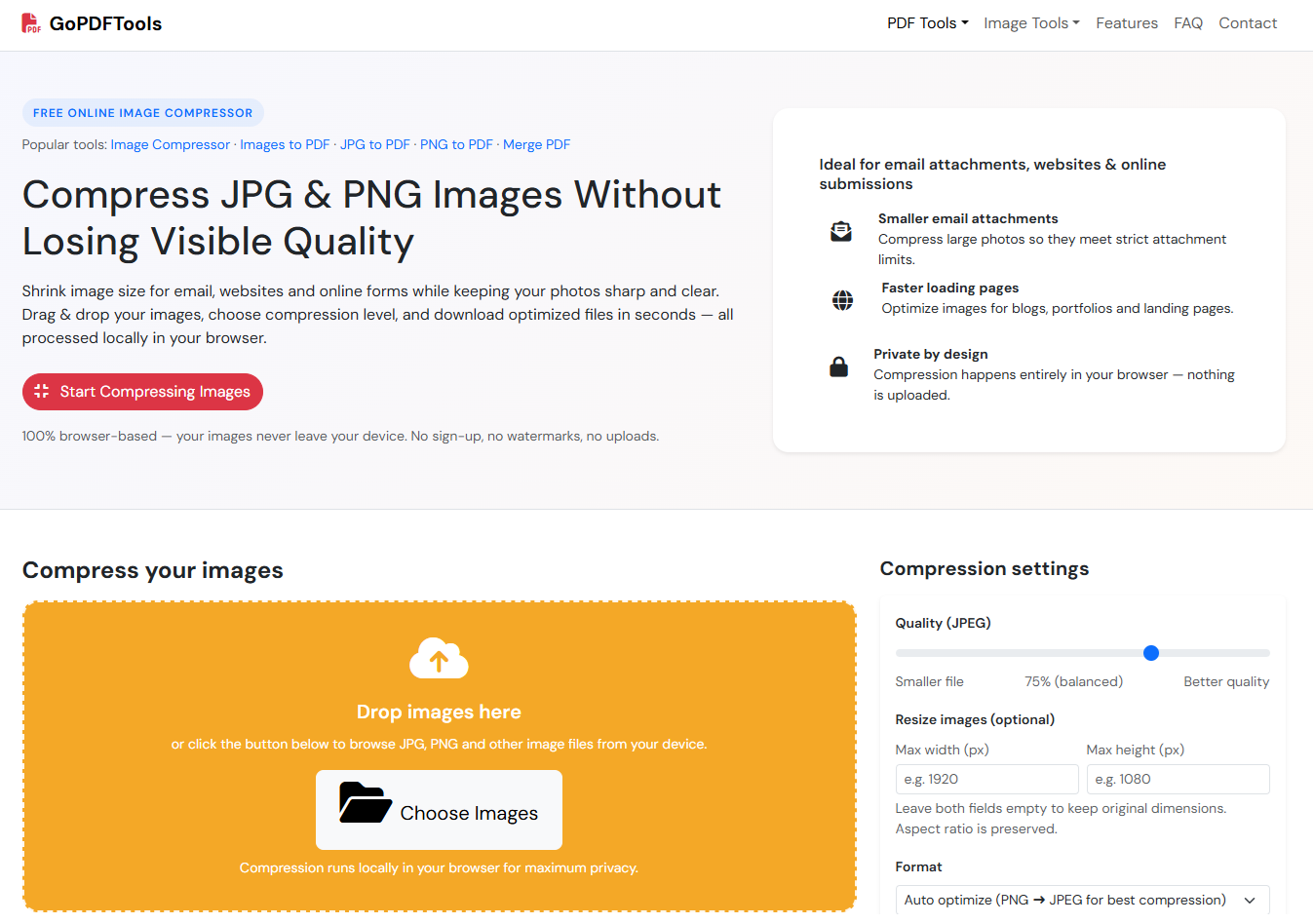 Screenshot 3 of GoPDFTools — Free PDF & Image Tools