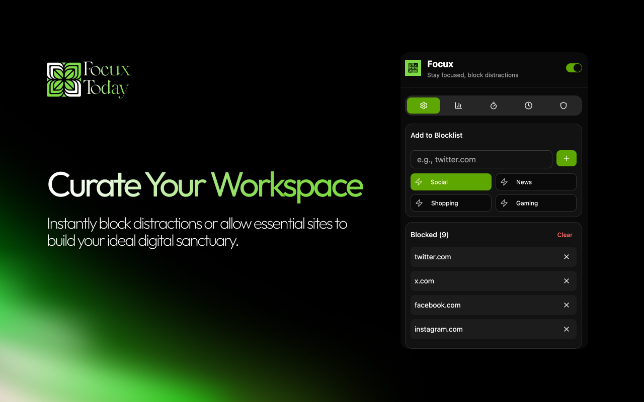 Screenshot 1 of Focux- Mindful Blocking