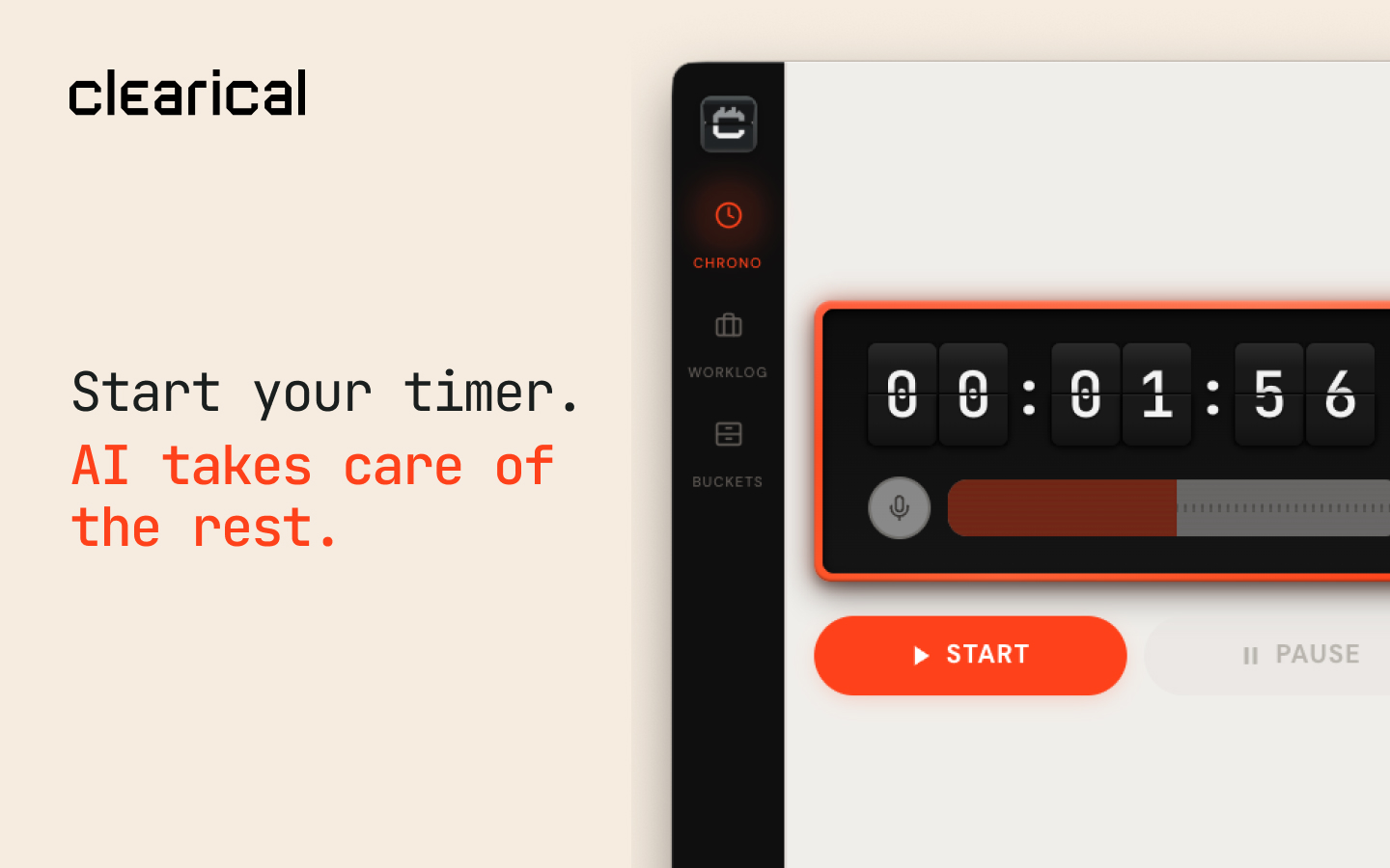 Screenshot 1 of Clearical: AI Time Tracking for Mac