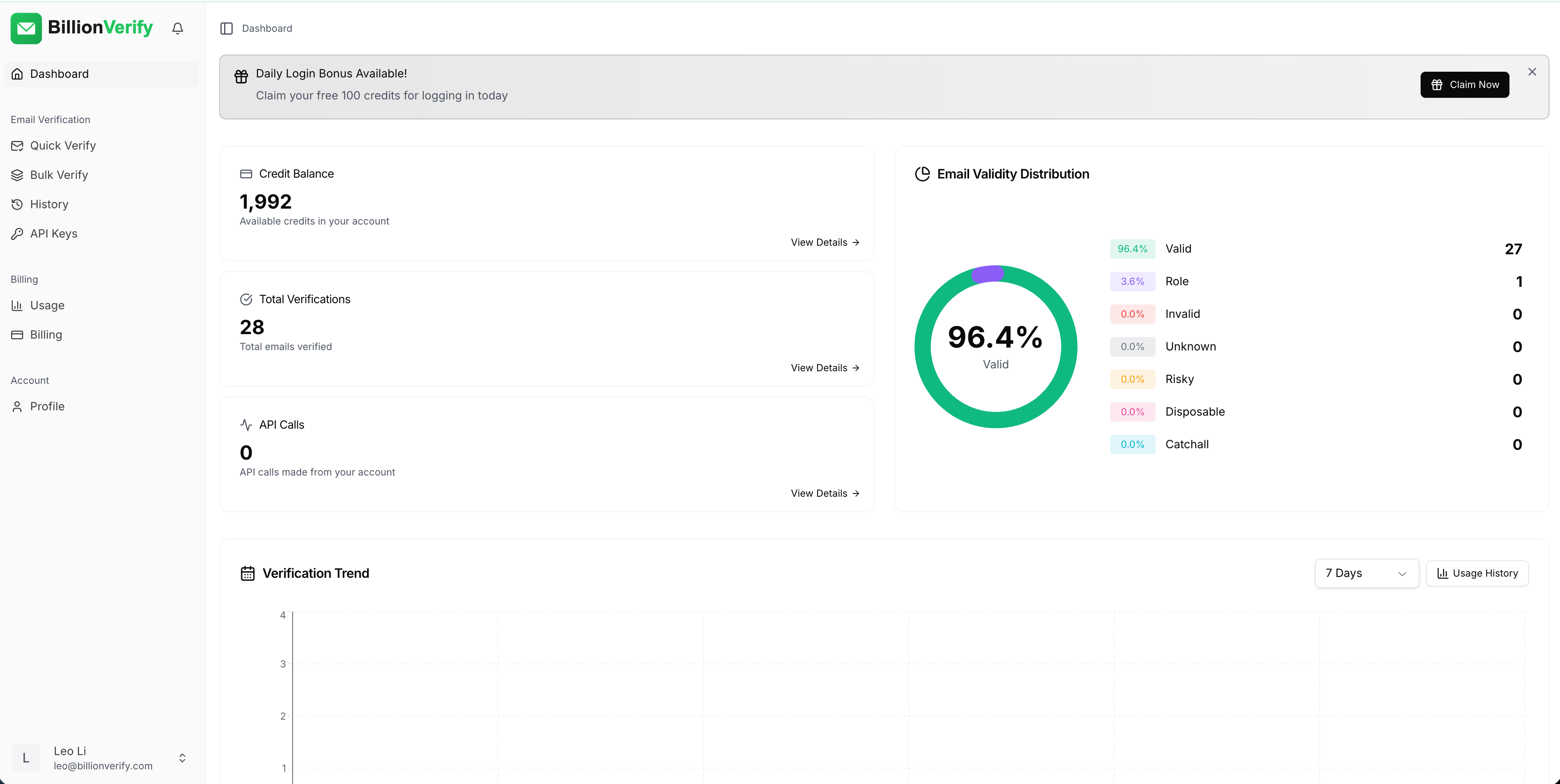 Screenshot 2 of BillionVerify