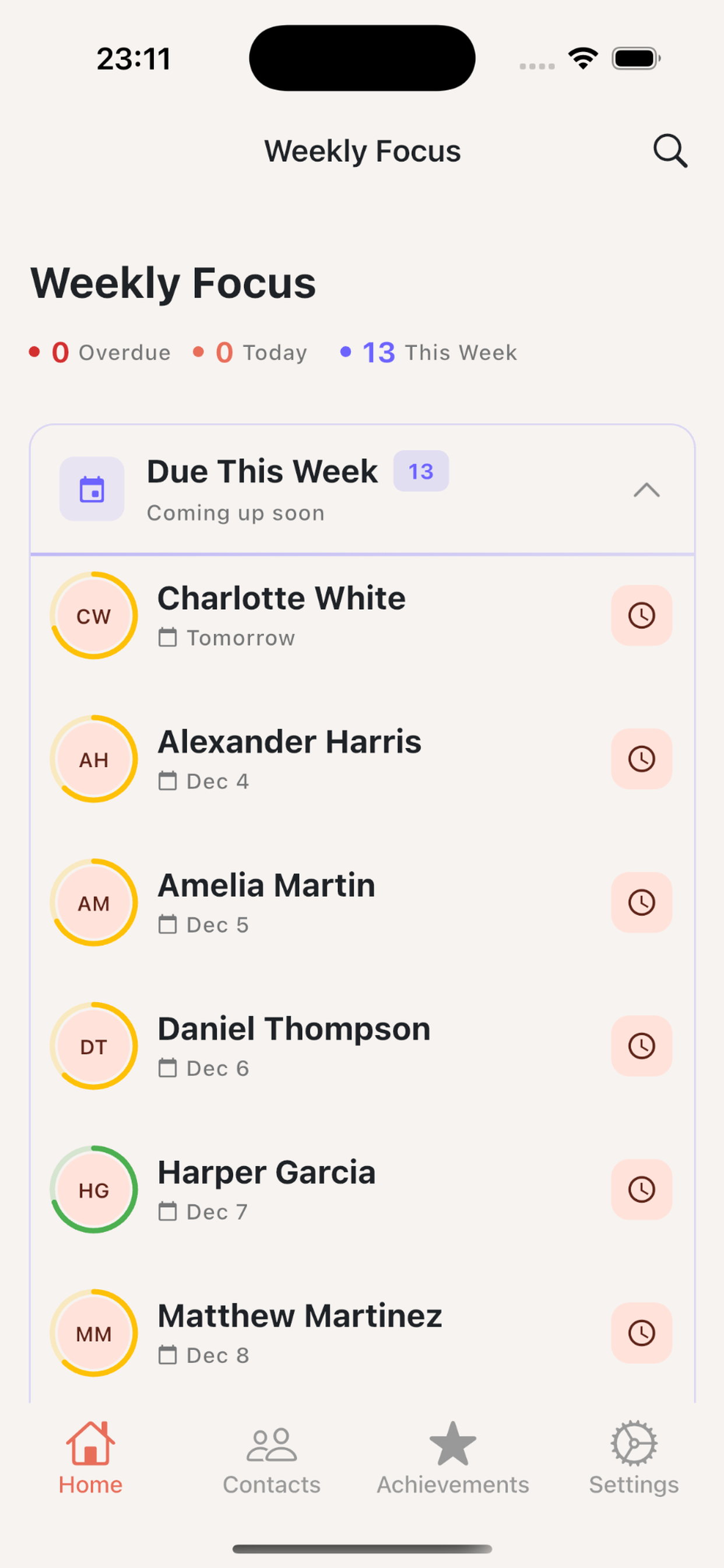 Screenshot 1 of Kinly - Relationship Management App