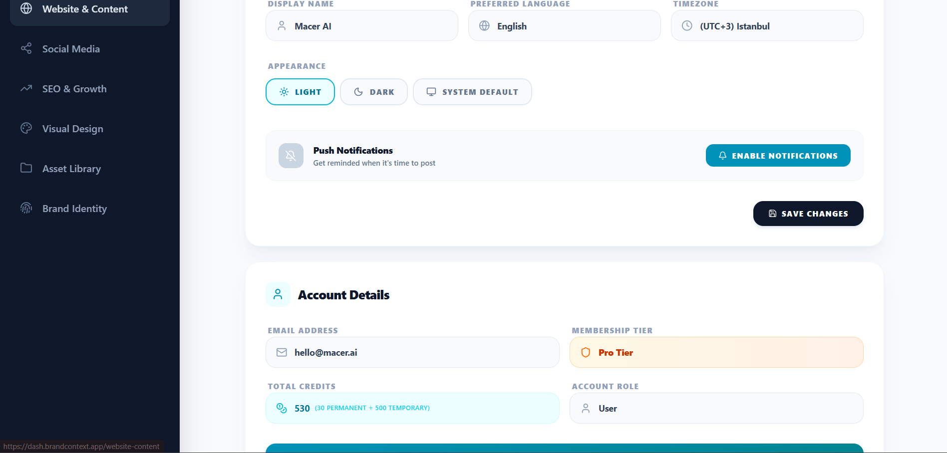 Screenshot 2 of Brand Context