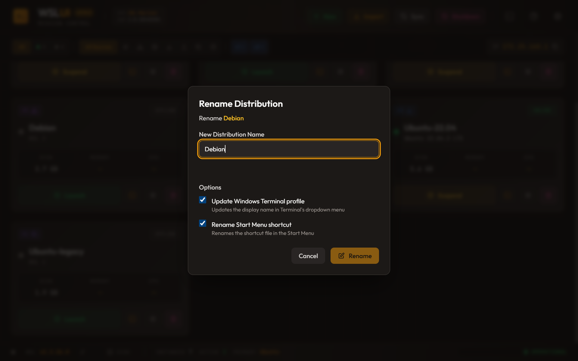 Screenshot 3 of WSL UI