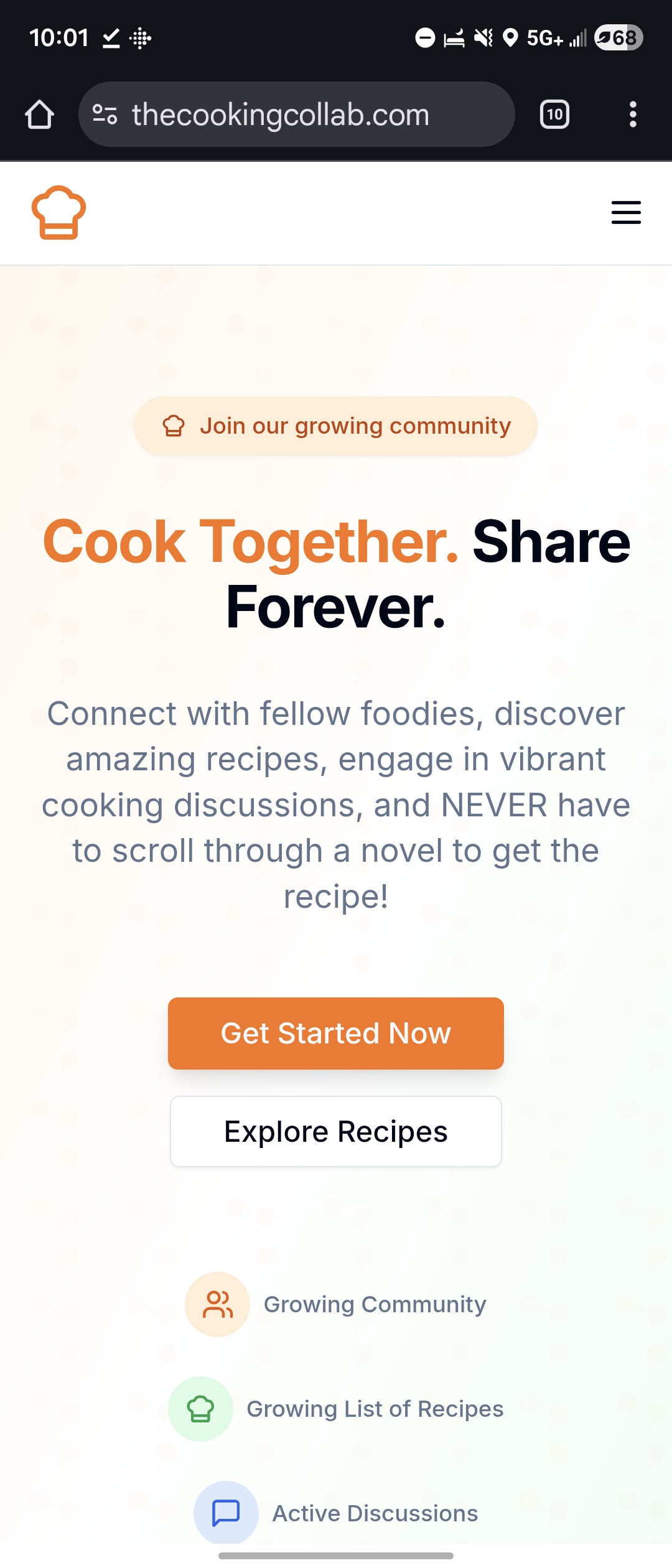 Screenshot 1 of The Cooking Collab - All-in-One Food & R