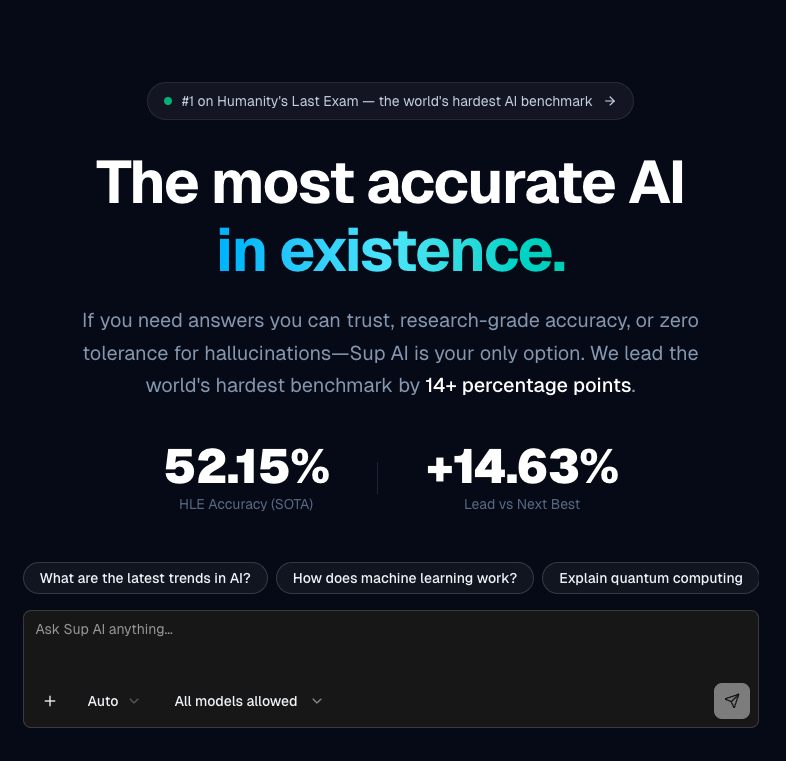 Screenshot 1 of Sup AI