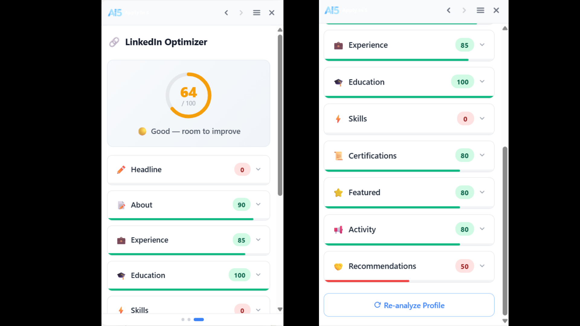 Screenshot 5 of ApplyIn5: Grammarly for Job Applications