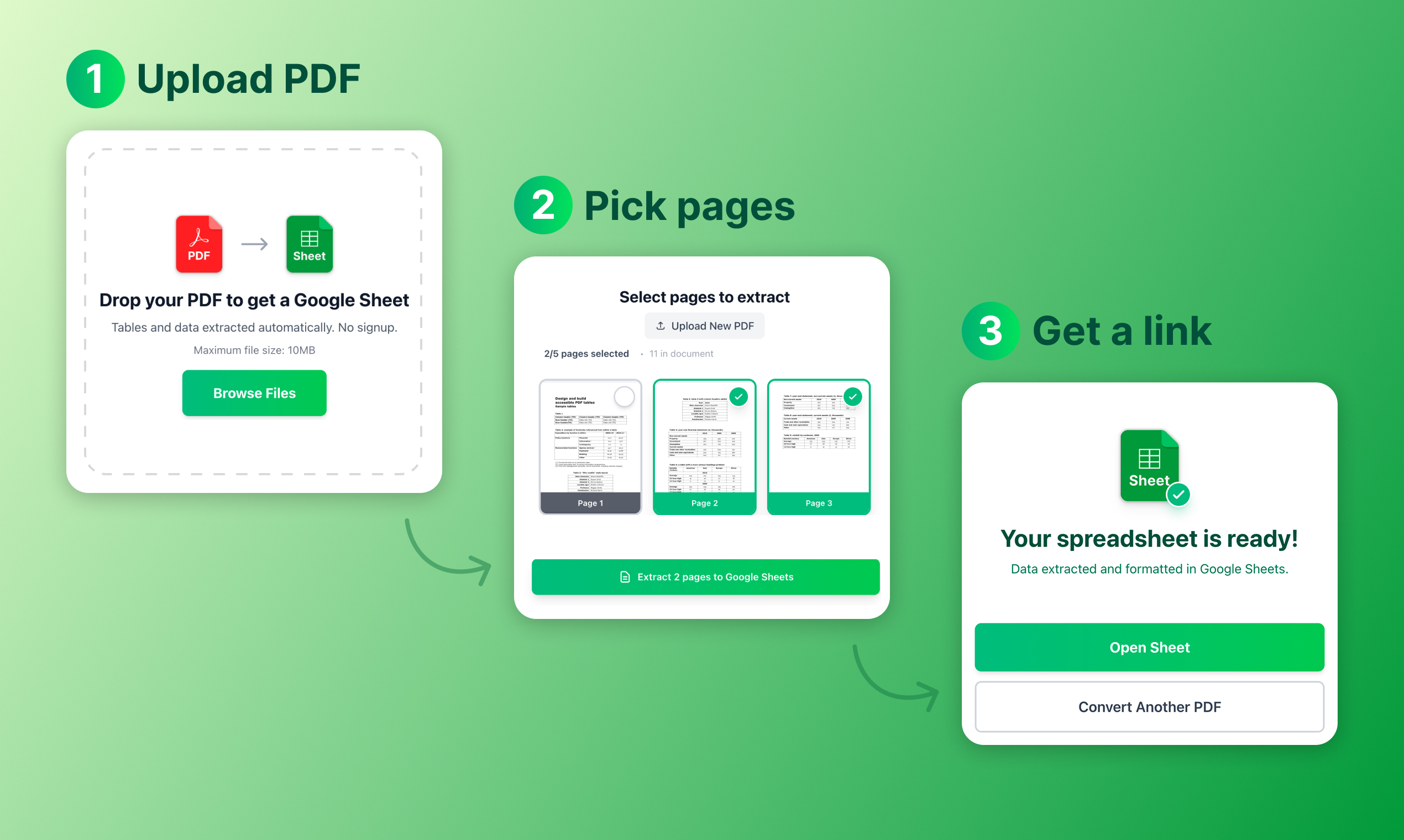 Screenshot 3 of PDF to Google Sheets