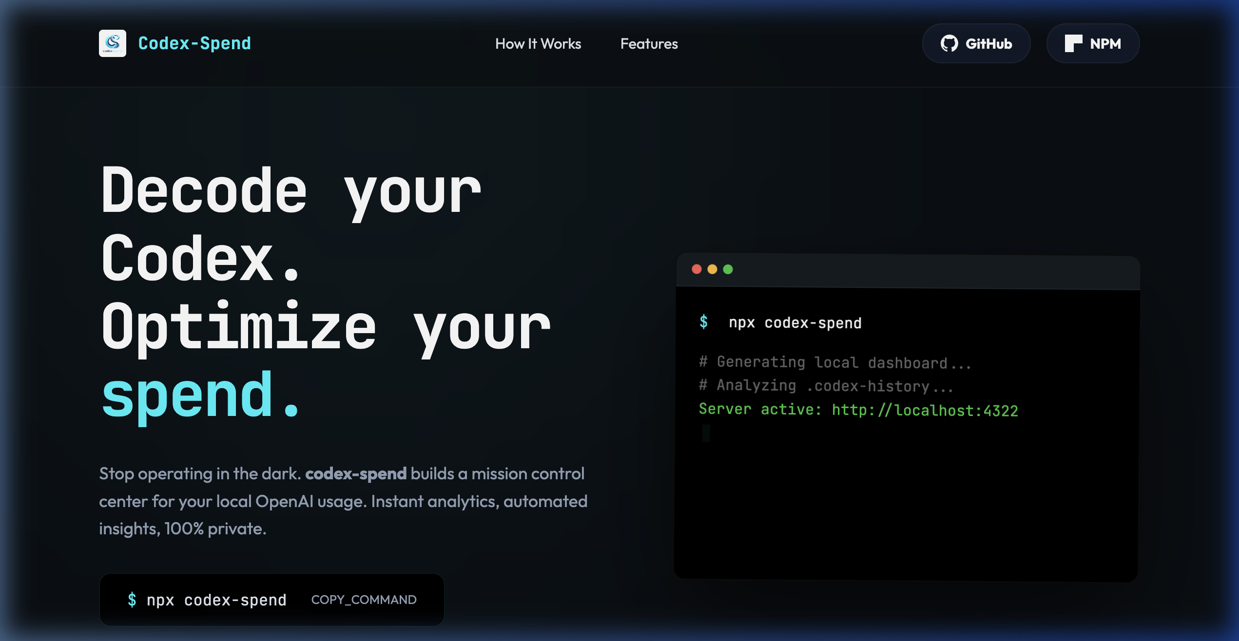 Screenshot 1 of Codex-Spend