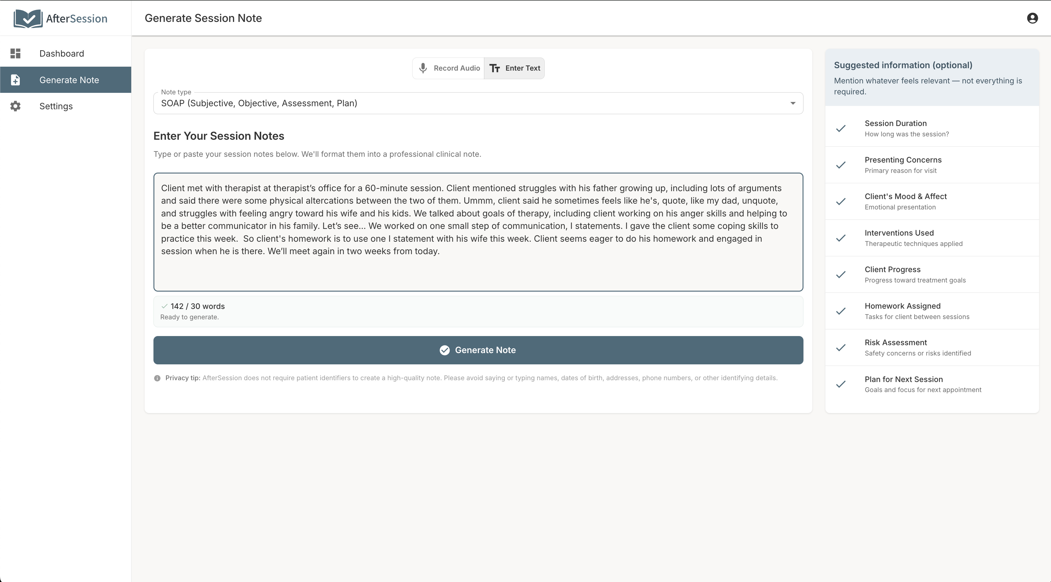 Screenshot 2 of AfterSession