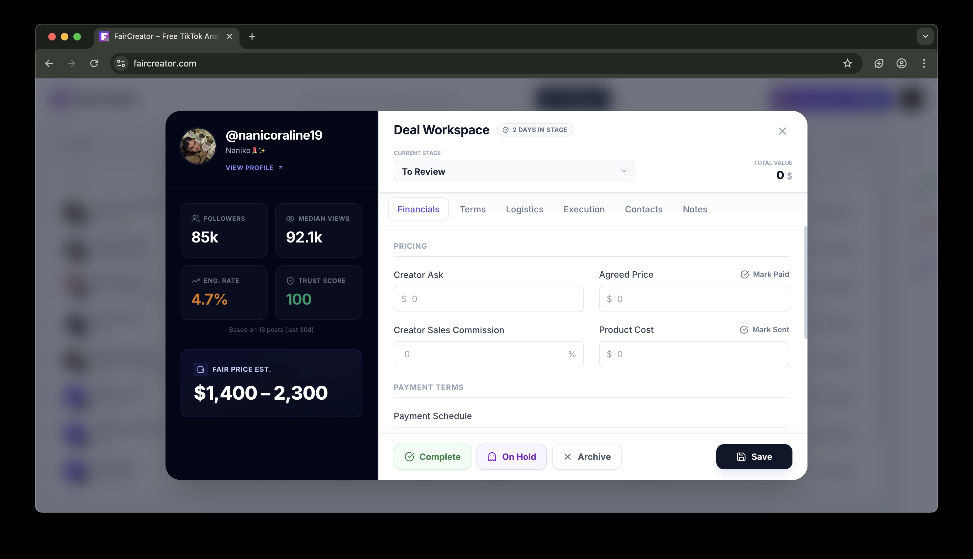 Screenshot 3 of FairCreator