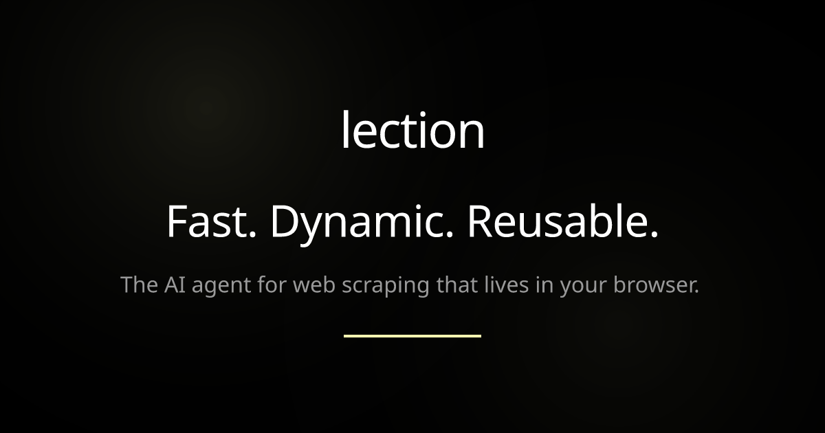 Screenshot 1 of Lection - AI Webscraping Agent
