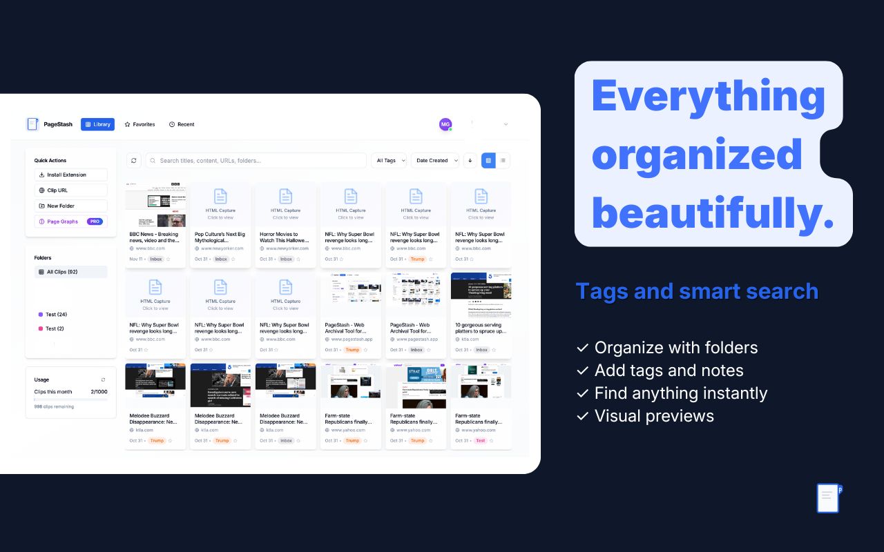 Screenshot 4 of PageStash - Web Archival Tool