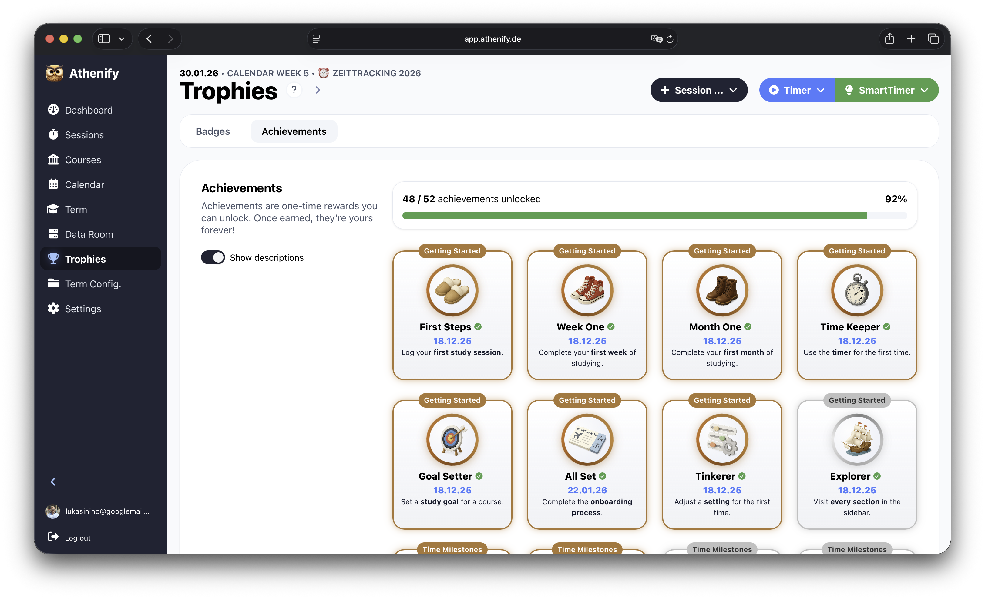 Screenshot 5 of Athenify: Study Tracker & Focus Timer