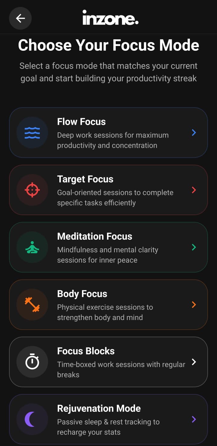 Screenshot 3 of inzone: Focus, Study, Timer